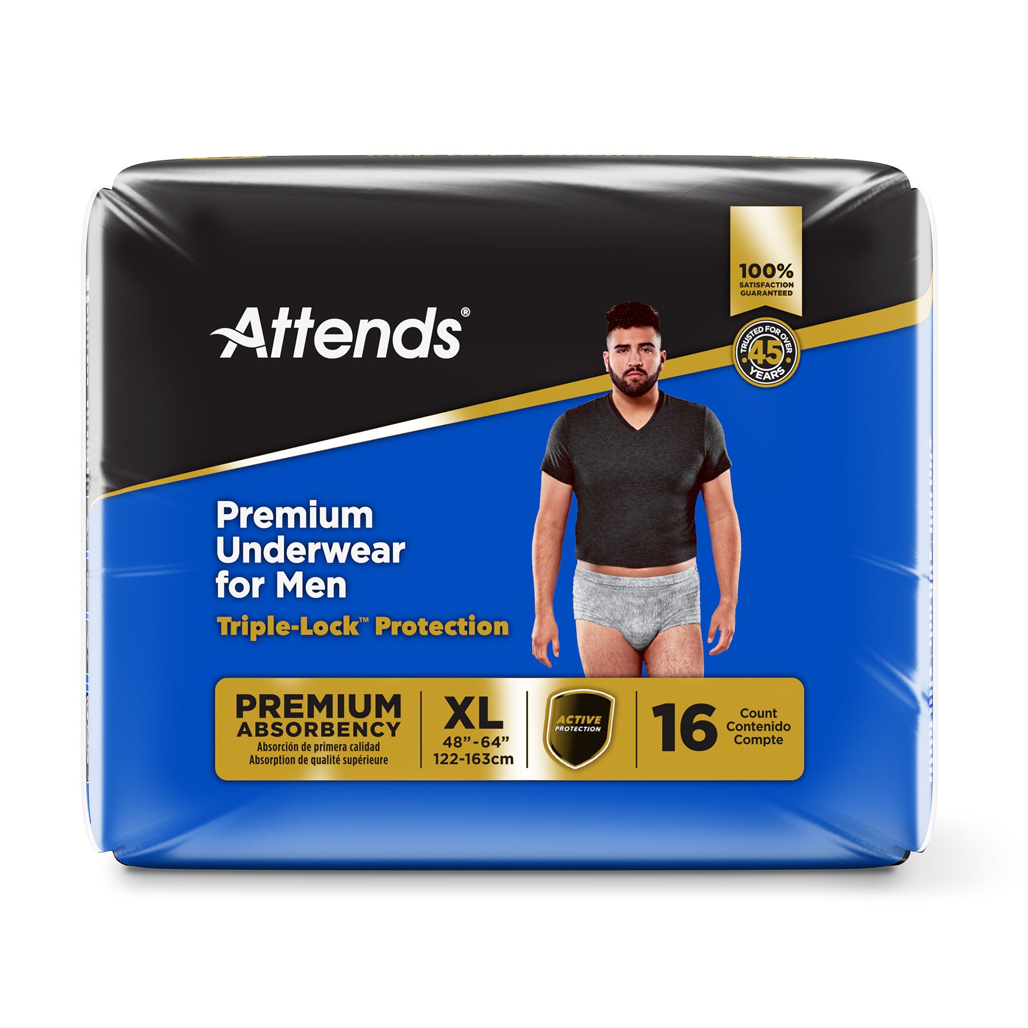 Attends Healthcare Products - PRMM40 Absorbent Underwear Attends® Premium Pull On with Tear Away Seams Adult X-Large Male Disposable Heavy Absorbency