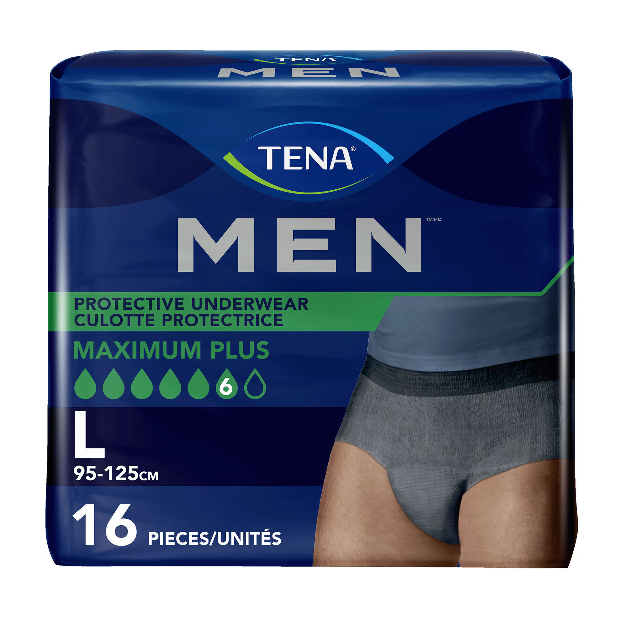 Essity HMS North America Inc - 81780 Absorbent Underwear TENA® MEN™ Maximum Plus Pull On with Tear Away Seams Adult Large Male Disposable Heavy Absorbency