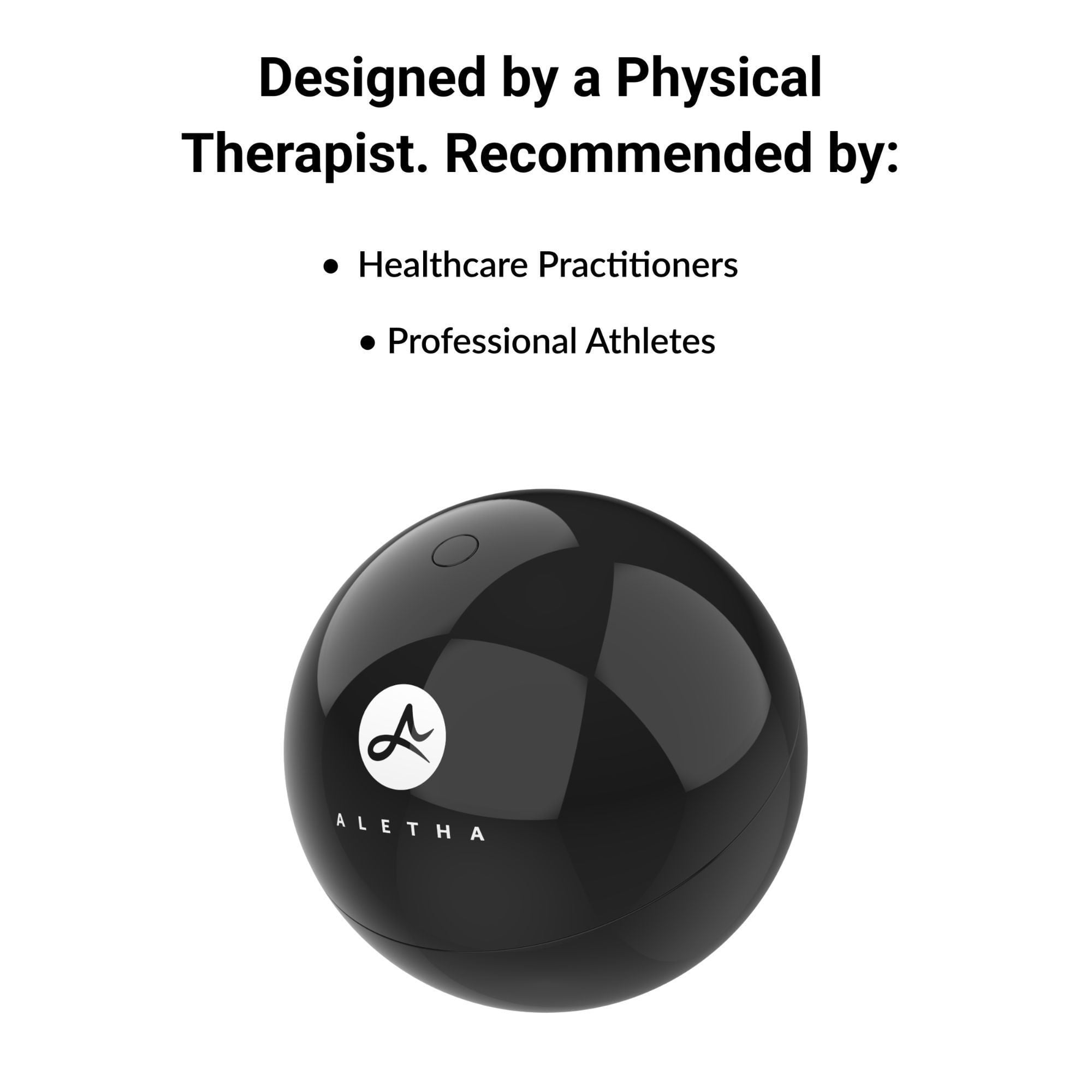 Aletha Inc - BALL_2BLK Hand-Held Massage Ball Aletha® 4 Inch Diameter