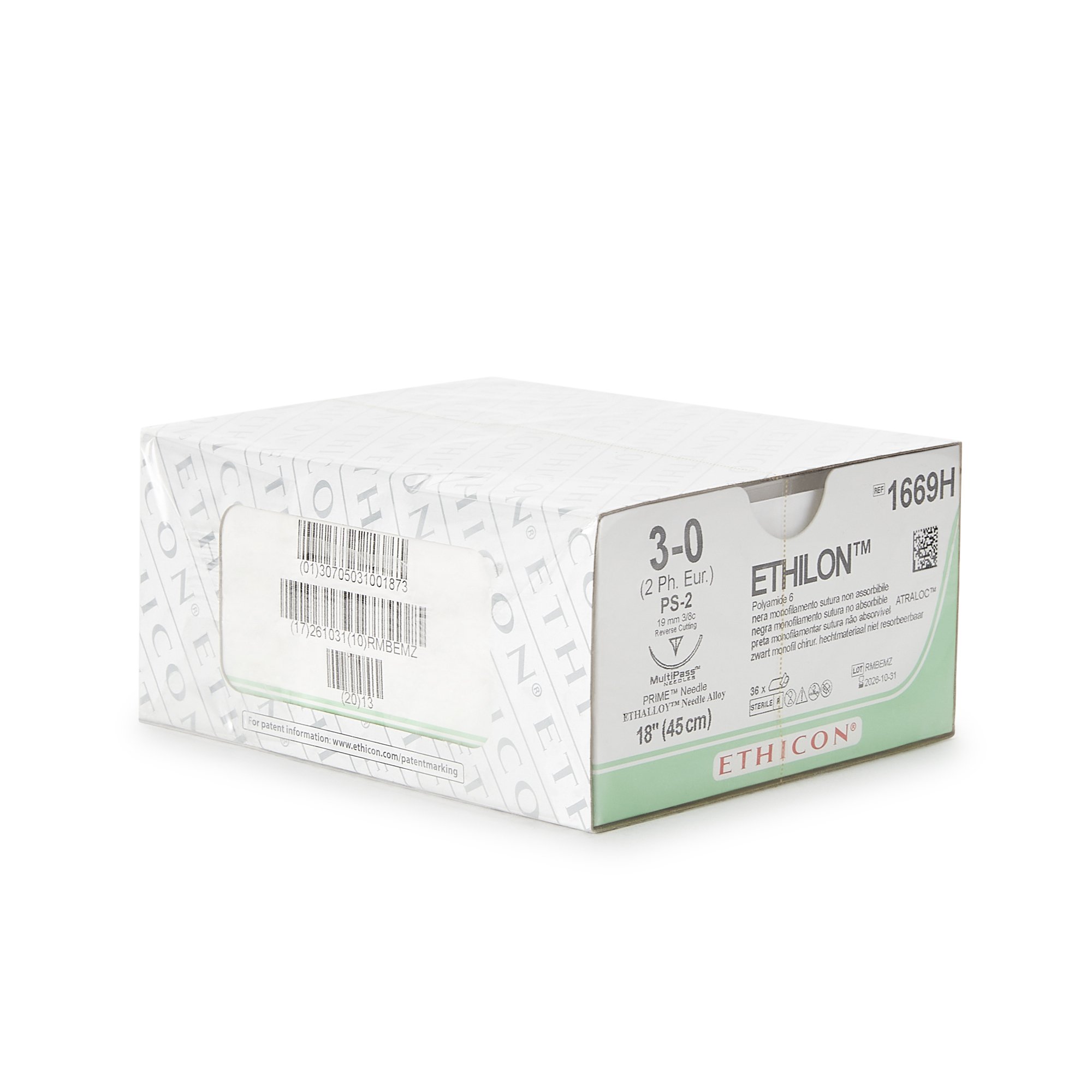 J & J Healthcare Systems - 1669H Ethilon™ Nonabsorbable Suture with Needle