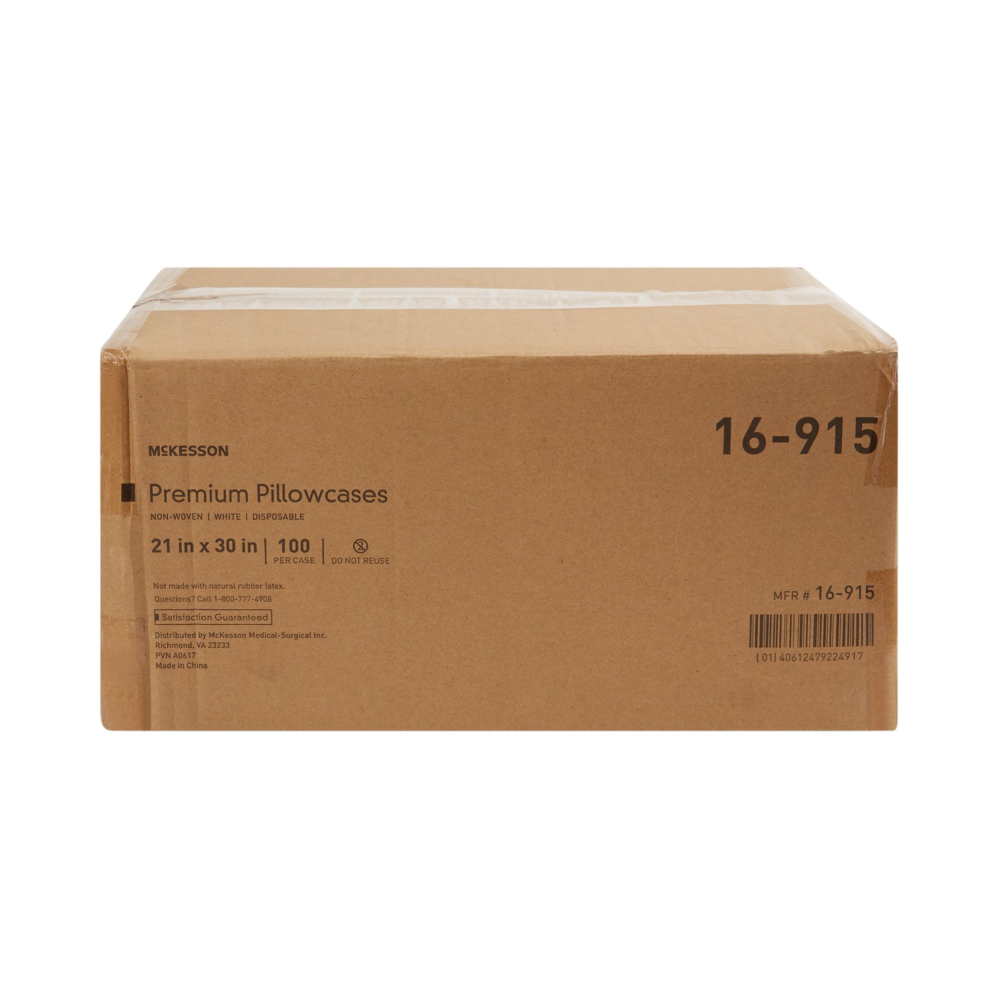 McKesson Brand 16-915 - McKesson White Nonwoven Pillowcase, 21 x 30 Inch - 1/Each, 100/Case