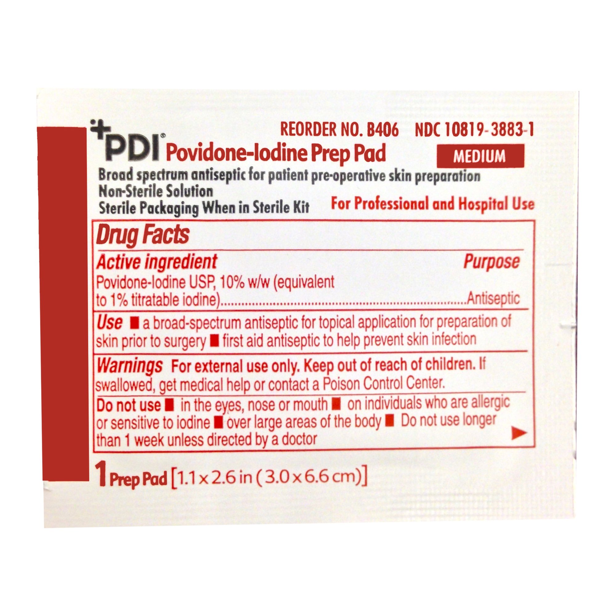 Professional Disposables - B40600 PDI® PVP Prep Pad