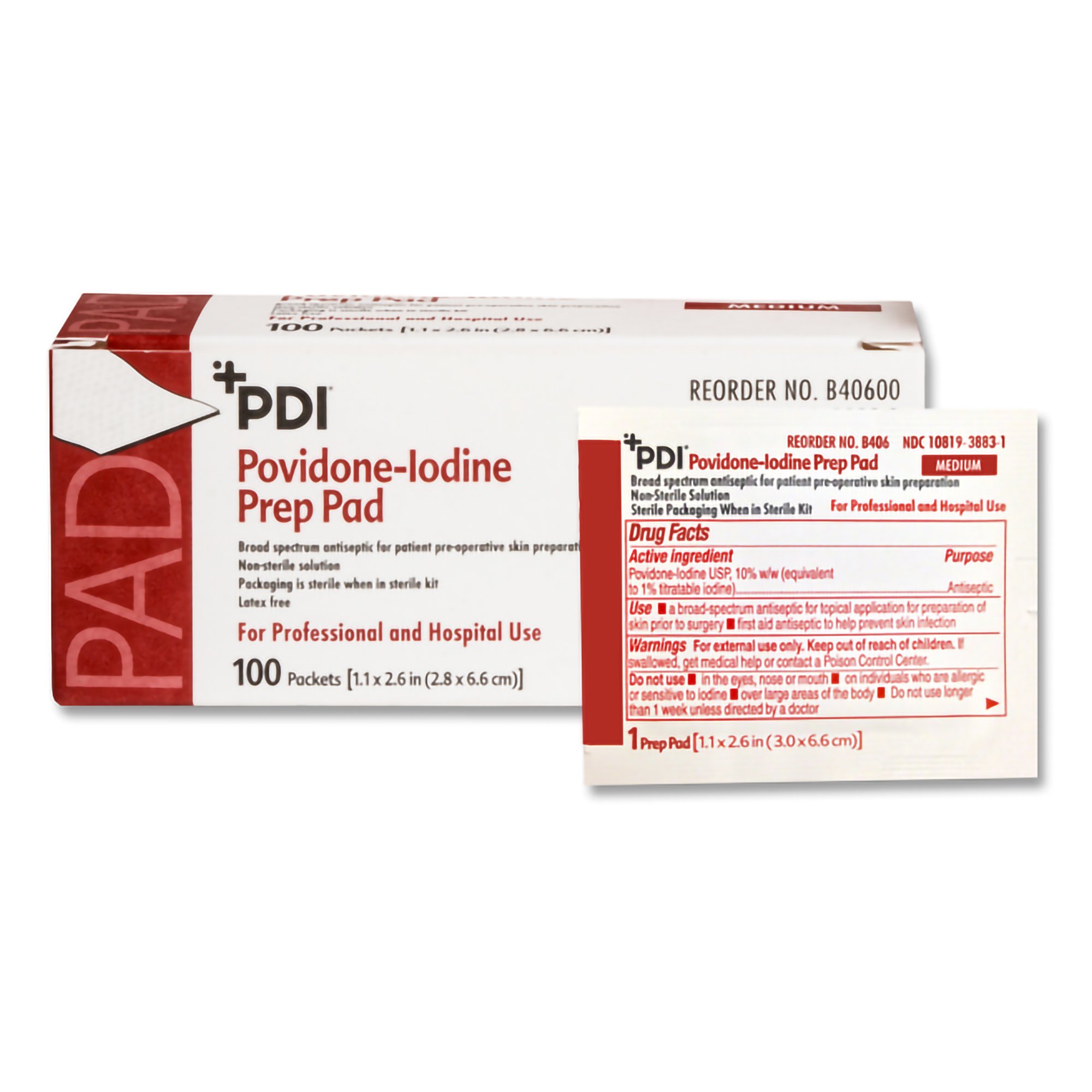 Professional Disposables - B40600 PDI® PVP Prep Pad