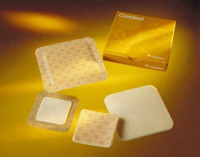 Coloplast 3430 - Biatain® Hydrocolloid Adhesive with Border Foam Dressing, 4 x 4 Inch - 1/Each, 10/Box