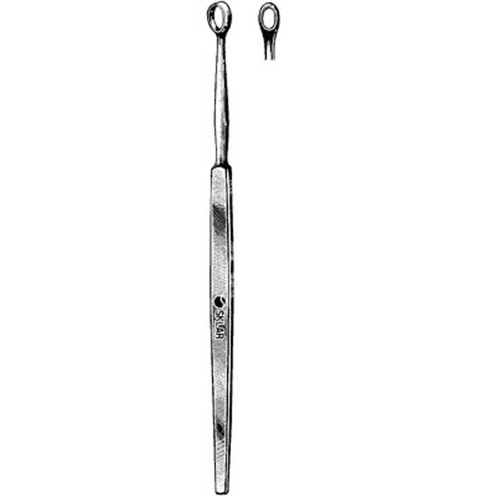 Sklar - 06-4133 Dermal Curette Sklar® Fox 5-1/2 Inch Length Solid Flat Handle 3 mm Tip Straight Fenestrated Oval Tip