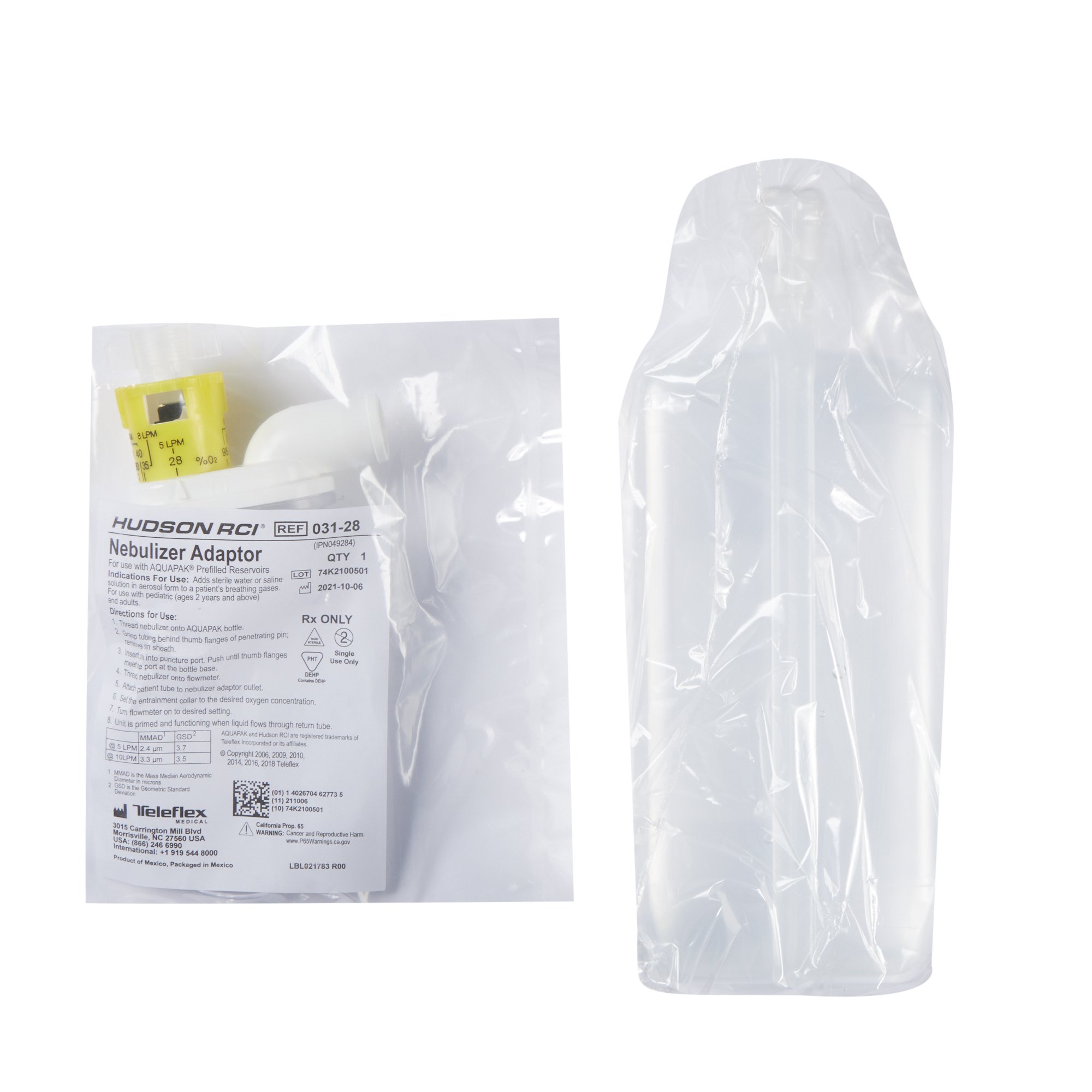 Medline HUD04128 - Aquapak® Prefilled Nebulizer Kit - 1/Each, 10/Case