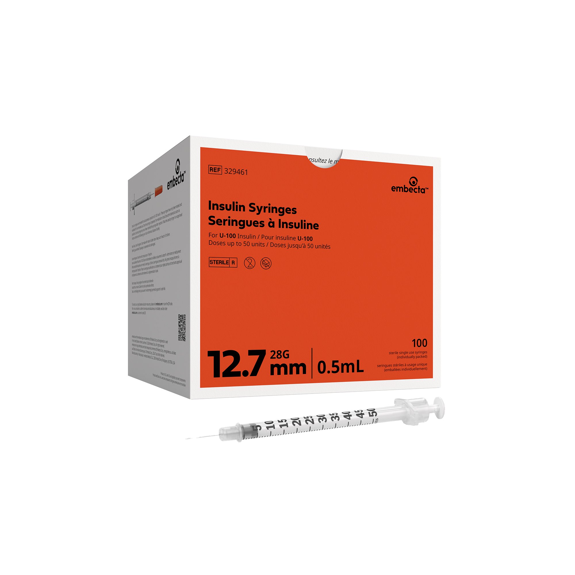 embecta Medical II LLC - 329461 Lo-Dose™ Micro-Fine™ 0.5 mL Insulin Syringe with Needle