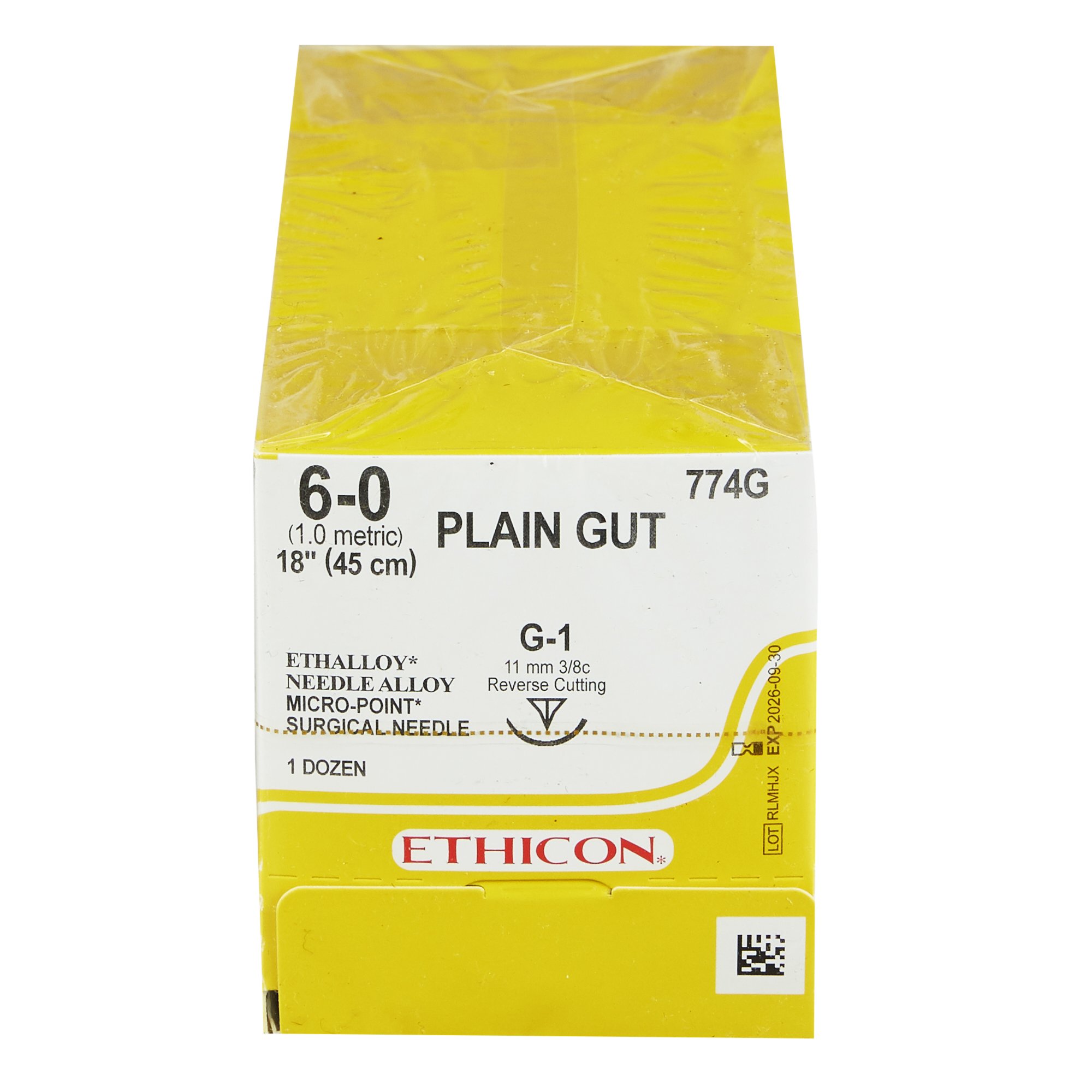 GUT PLAIN Absorbable Suture with Needle 774G by J & J Healthcare Systems