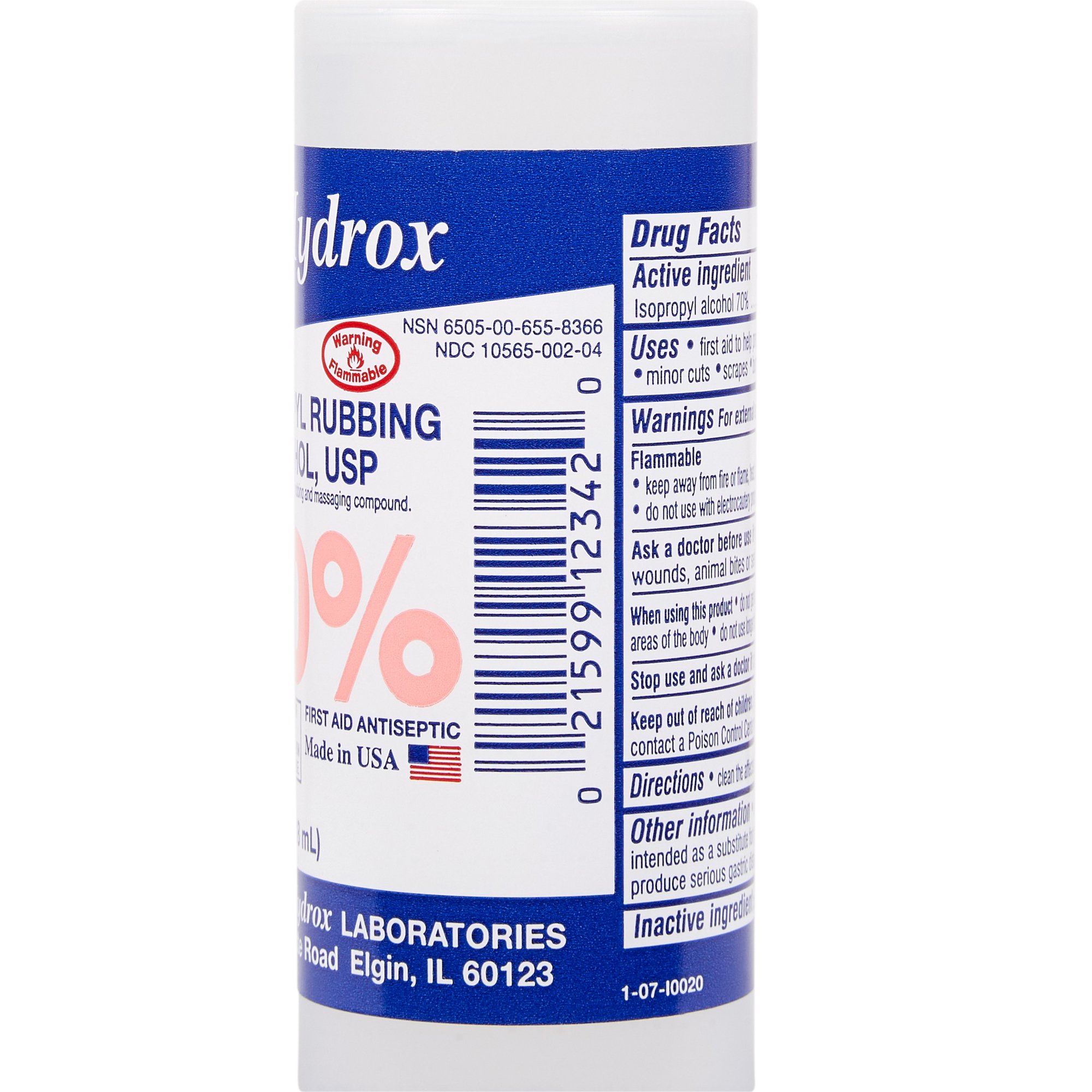 McKesson Brand HDX-I0020 - Hydrox Isopropyl Alcohol, 4-ounce Bottle - 1/Each, 60/Case