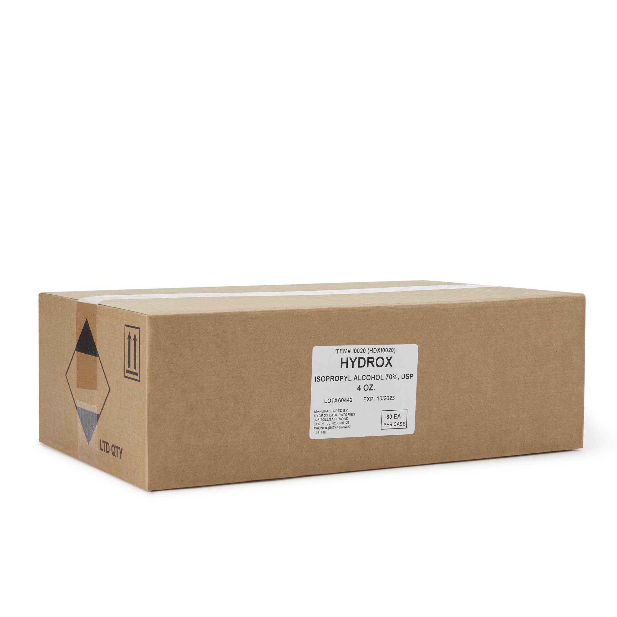 McKesson Brand HDX-I0020 - Hydrox Isopropyl Alcohol, 4-ounce Bottle - 1/Each, 60/Case