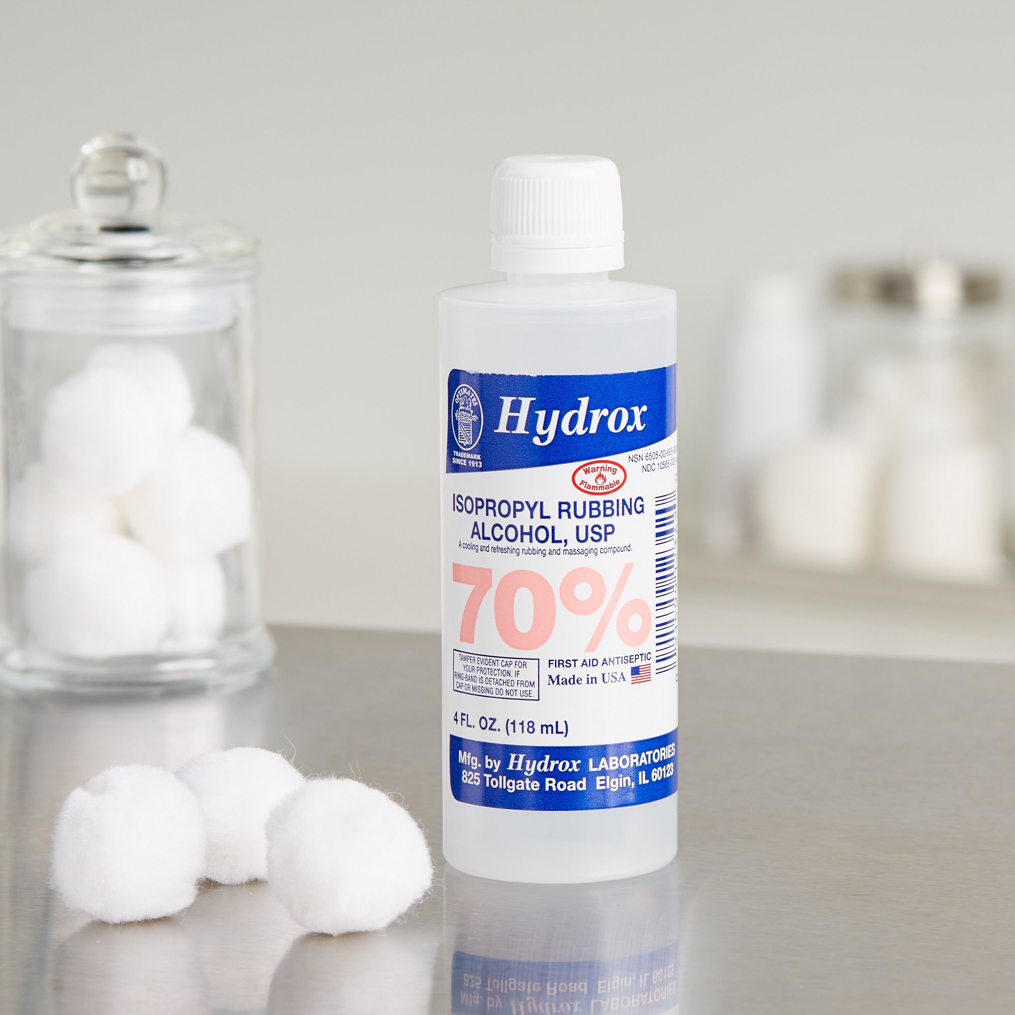 McKesson Brand HDX-I0020 - Hydrox Isopropyl Alcohol, 4-ounce Bottle - 1/Each, 60/Case