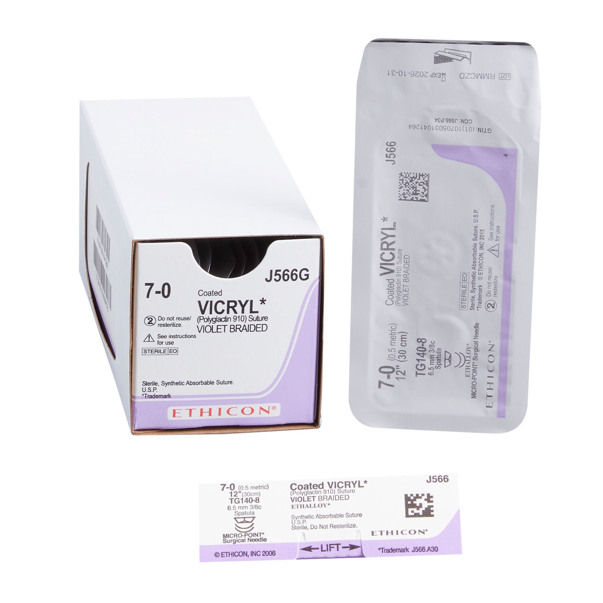 J & J Healthcare Systems - J566G Coated Vicryl™ Suture with Needle
