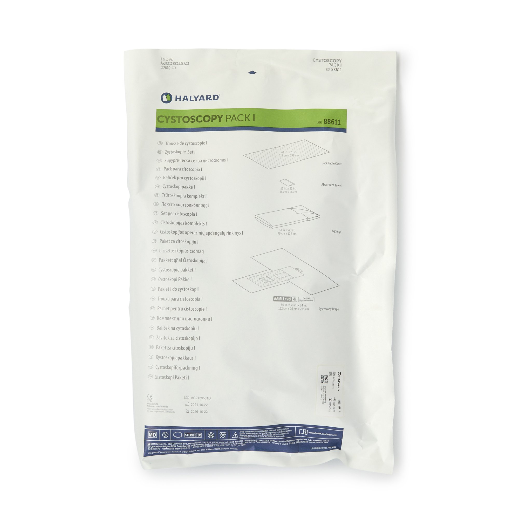 O&M Halyard Inc 88611 - Halyard Urology Drape Pack - 1/Each, 12/Case