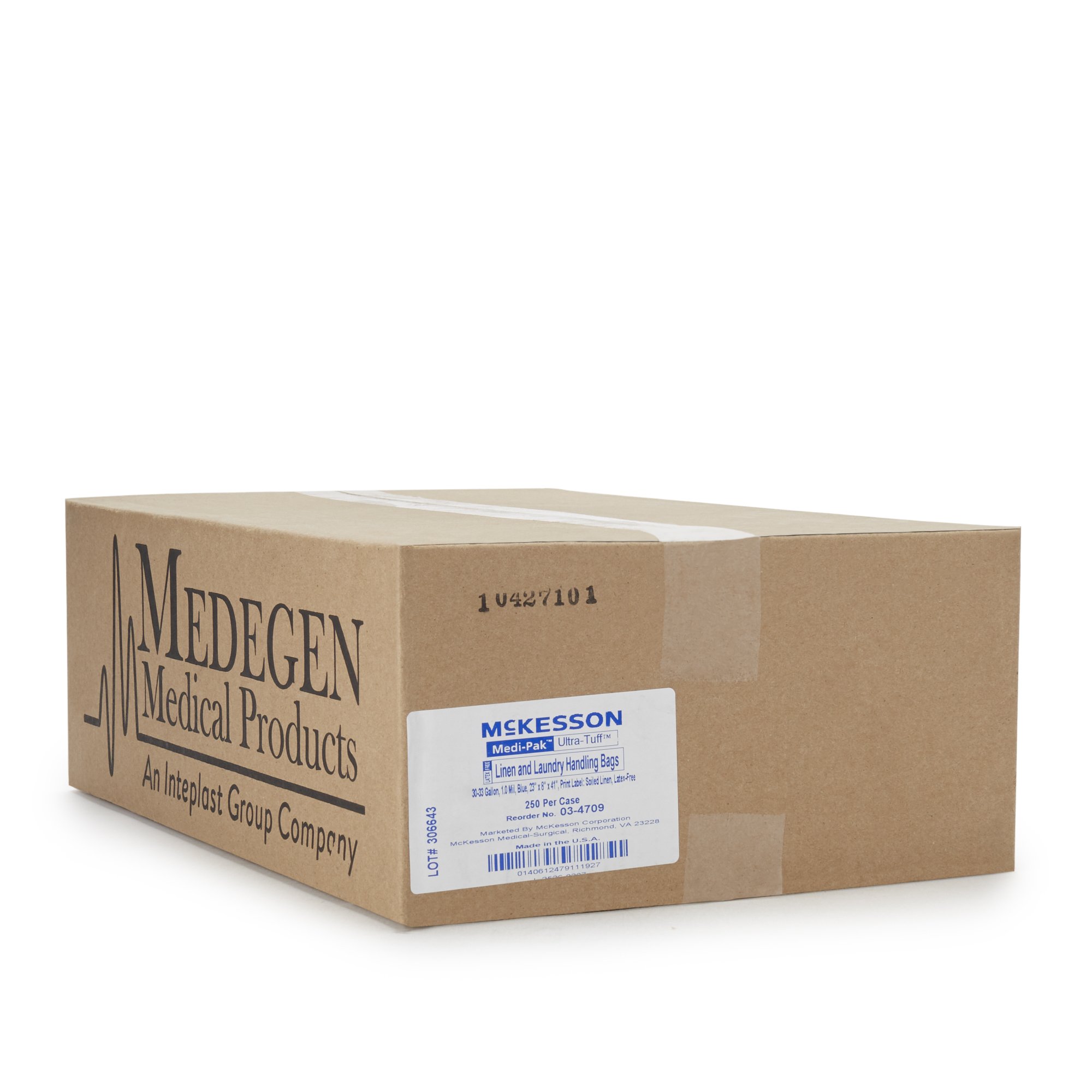 McKesson Brand 03-4709 - McKesson Medi-Pak™ Ultra-Tuff™ Linen Bag, 1-mil, 30 – 33 gallon capacity - 250/Case