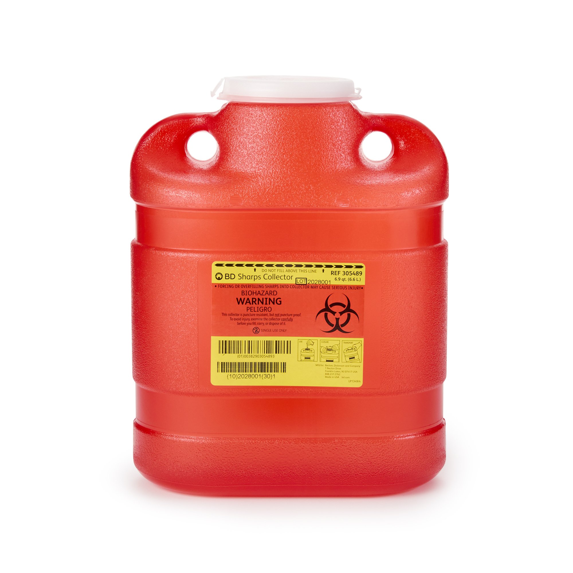BD - 305489 BD Red Sharps Container