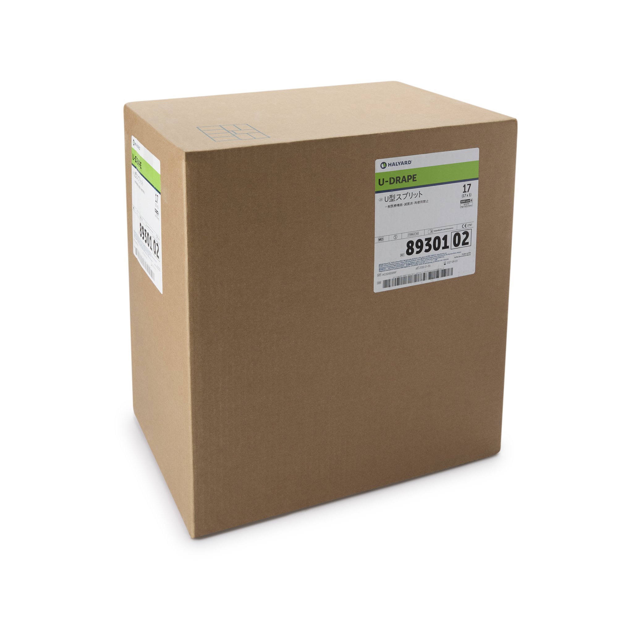O&M Halyard Inc 89301 - Halyard Sterile Surgical U-Drape, 76 x 120 Inch - 1/Each, 17/Case