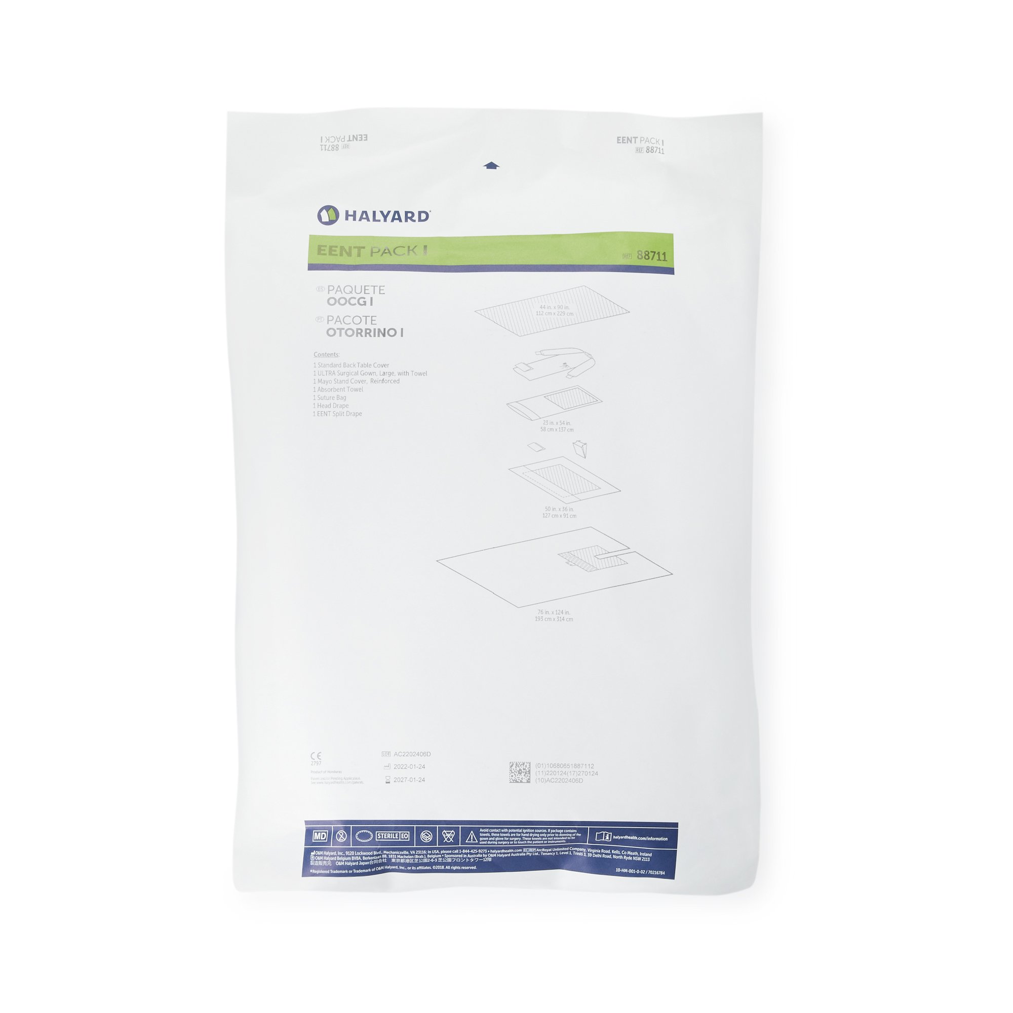 O&M Halyard Inc 88711 - Halyard EENT Drape Pack - 1/Each, 5/Case