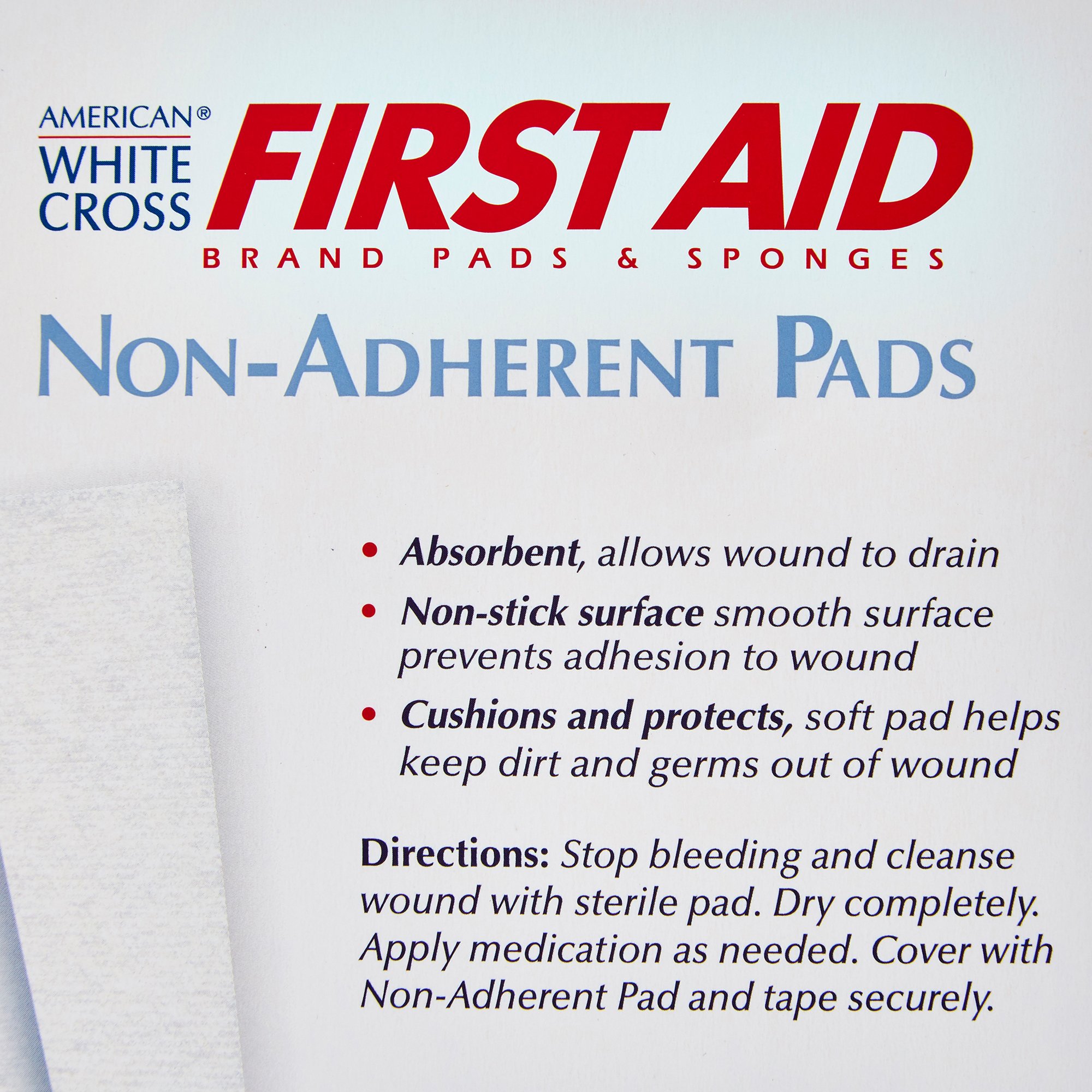 Dukal 7575033 - American® White Cross Nonadherent Dressing, 3 x 4 Inch - 1/Each, 100/Box, 1200/Case