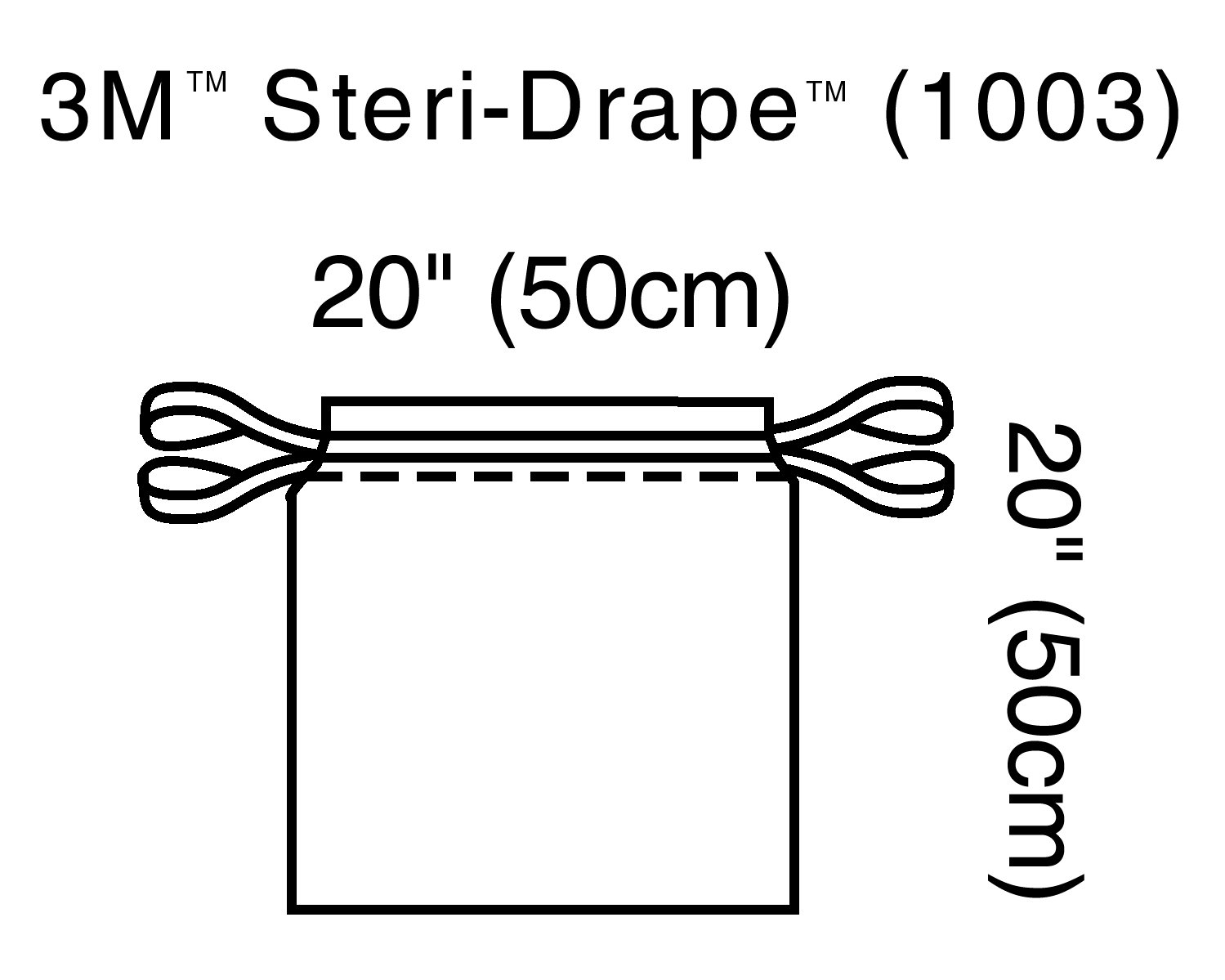 Solventum Corporation 1003 - 3M™ Steri-Drape™ Sterile Isolation Surgical Drape, 20 x 20 Inch - 10/Box, 40/Case