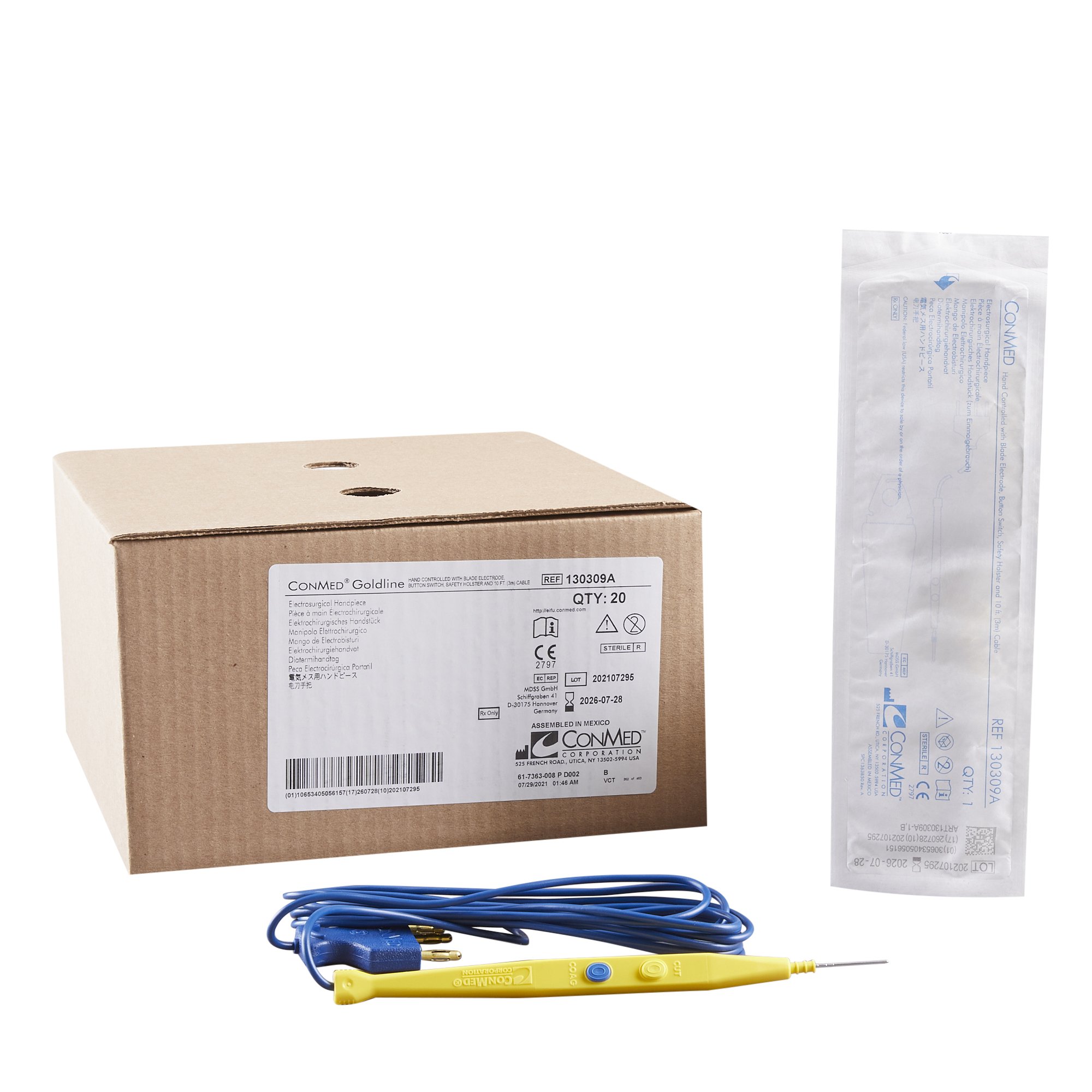 Conmed 130309A - GoldLine® Electrosurgical Pencil - 1/Each, 40/Case