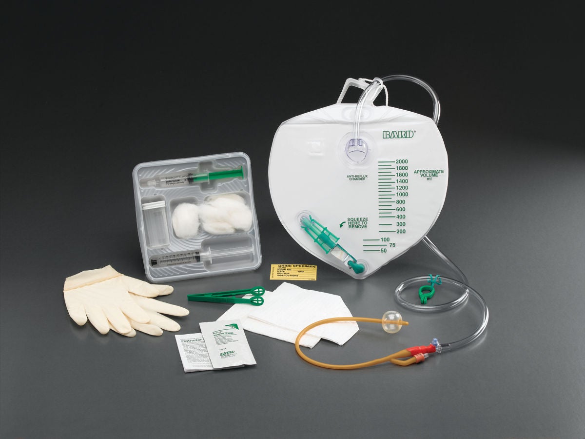 Bard - 898316 Indwelling Catheter Tray Bard® Lubricath® Foley 16 Fr. 5 cc Balloon Hydrogel Coated Latex