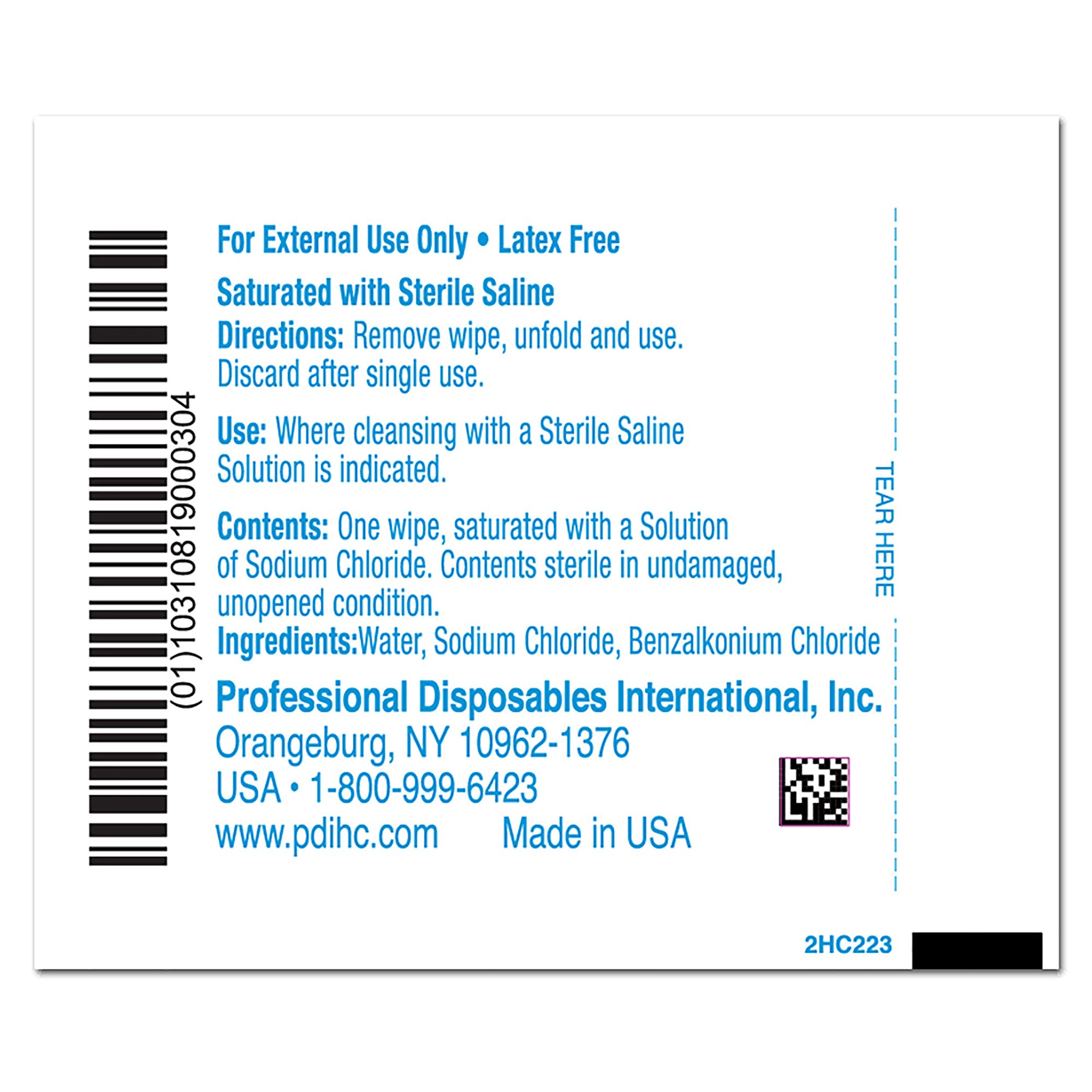 Professional Disposables - C22370 Hygea® Unscented Saline Wipe