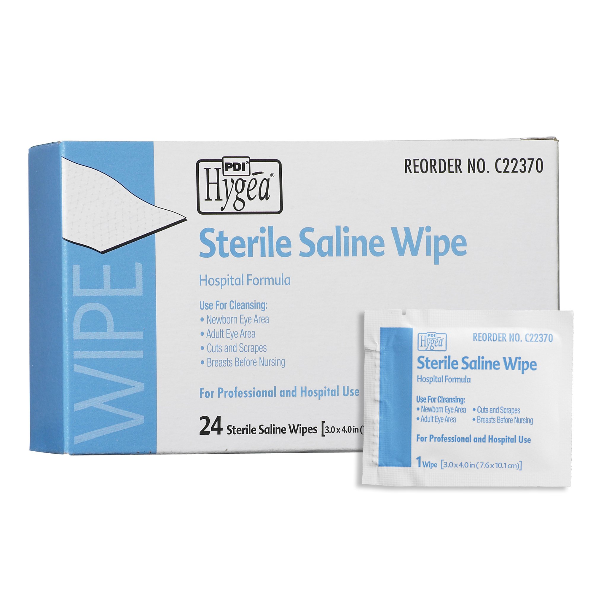 Professional Disposables - C22370 Hygea® Unscented Saline Wipe