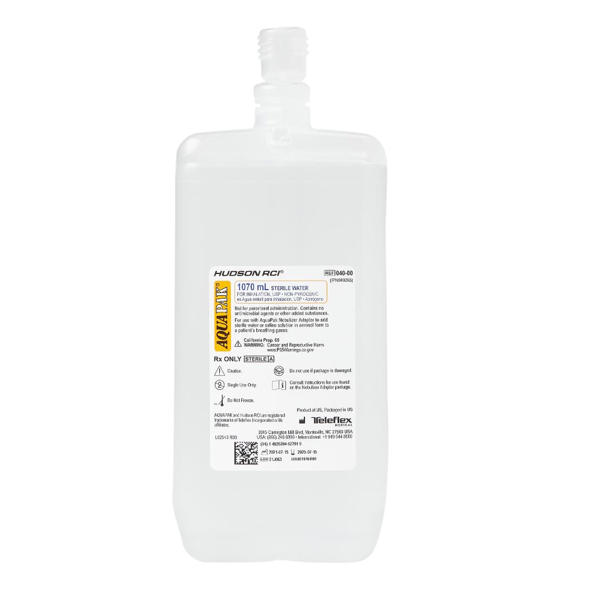 Medline - HUD04000 Aquapak® Respiratory Therapy Solution
