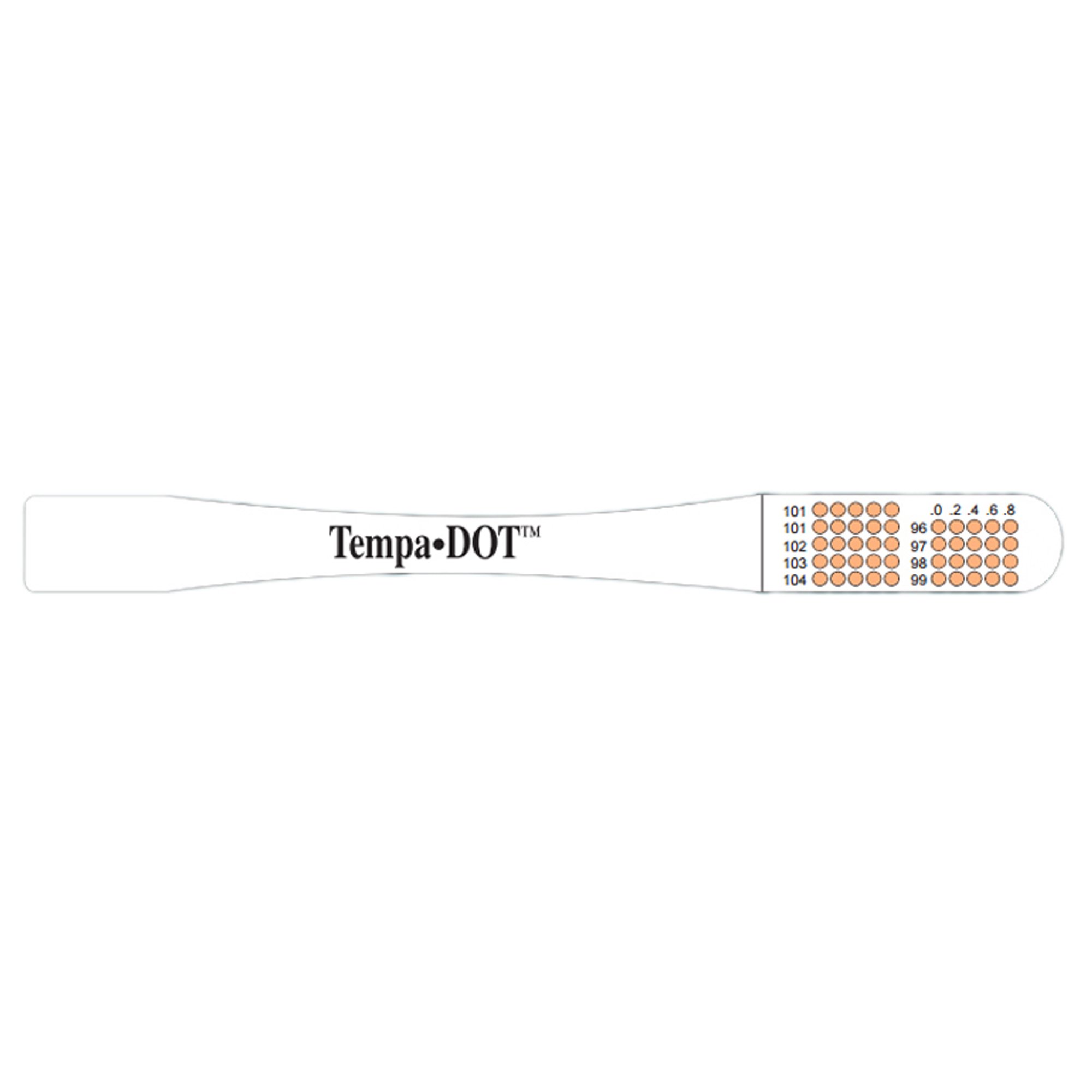 Medical Indicators 5122 - Medical Indicators Tempa·DOT™ Oral / Axillary Thermometer - 100/Box, 2000/Case