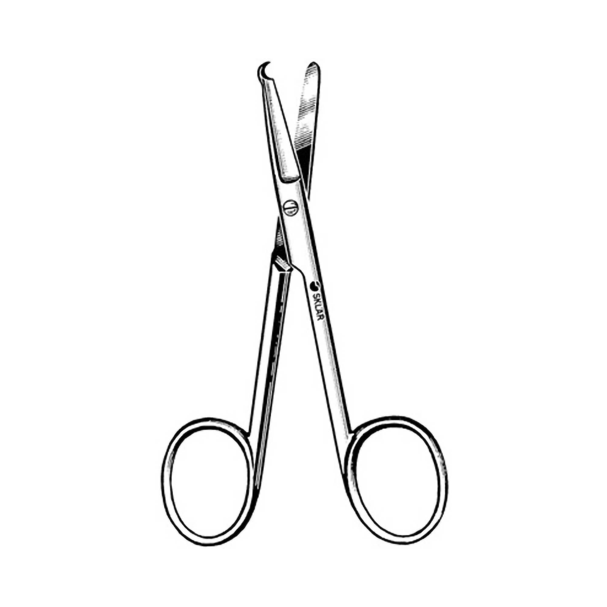 Sklar - 22-2835 Stitch Scissors Sklar® Spencer 3-1/2 Inch Length OR / Surgical Grade German Stainless Steel NonSterile Finger Ring Handle Straight Blunt Tip / Blunt Tip