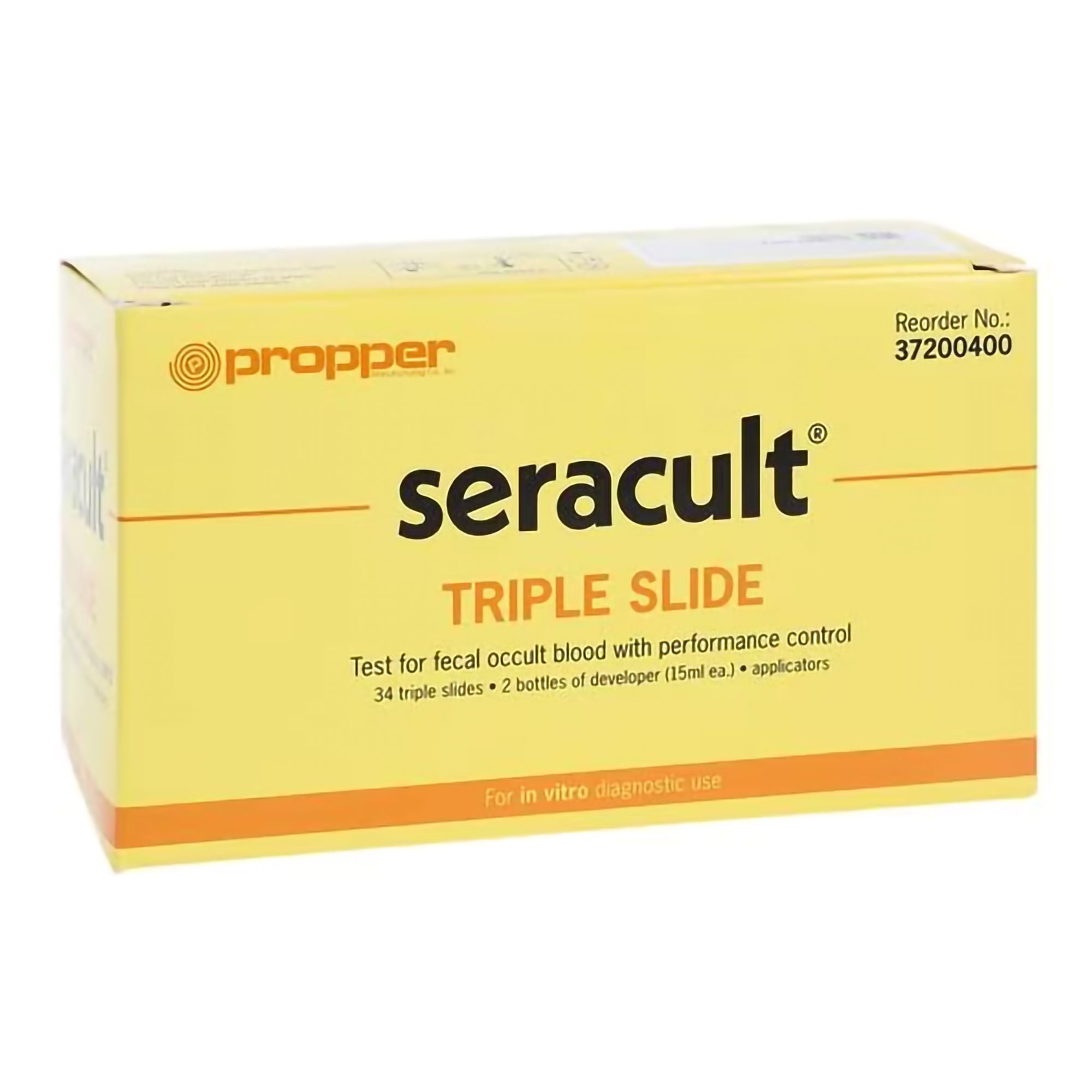 Propper Manufacturing - 37200400 Cancer Screening Test Kit Seracult® Fecal Occult Blood Test (FOBT) 34 Tests CLIA Waived