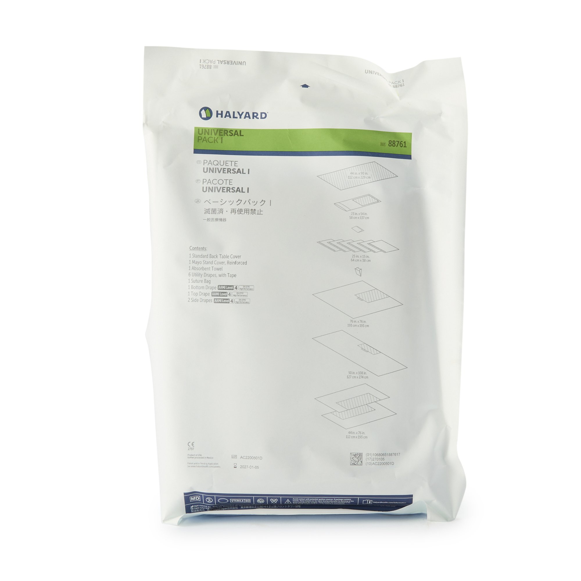 O&M Halyard Inc 88761 - Halyard General Purpose Drape Pack - 1/Each, 5/Case