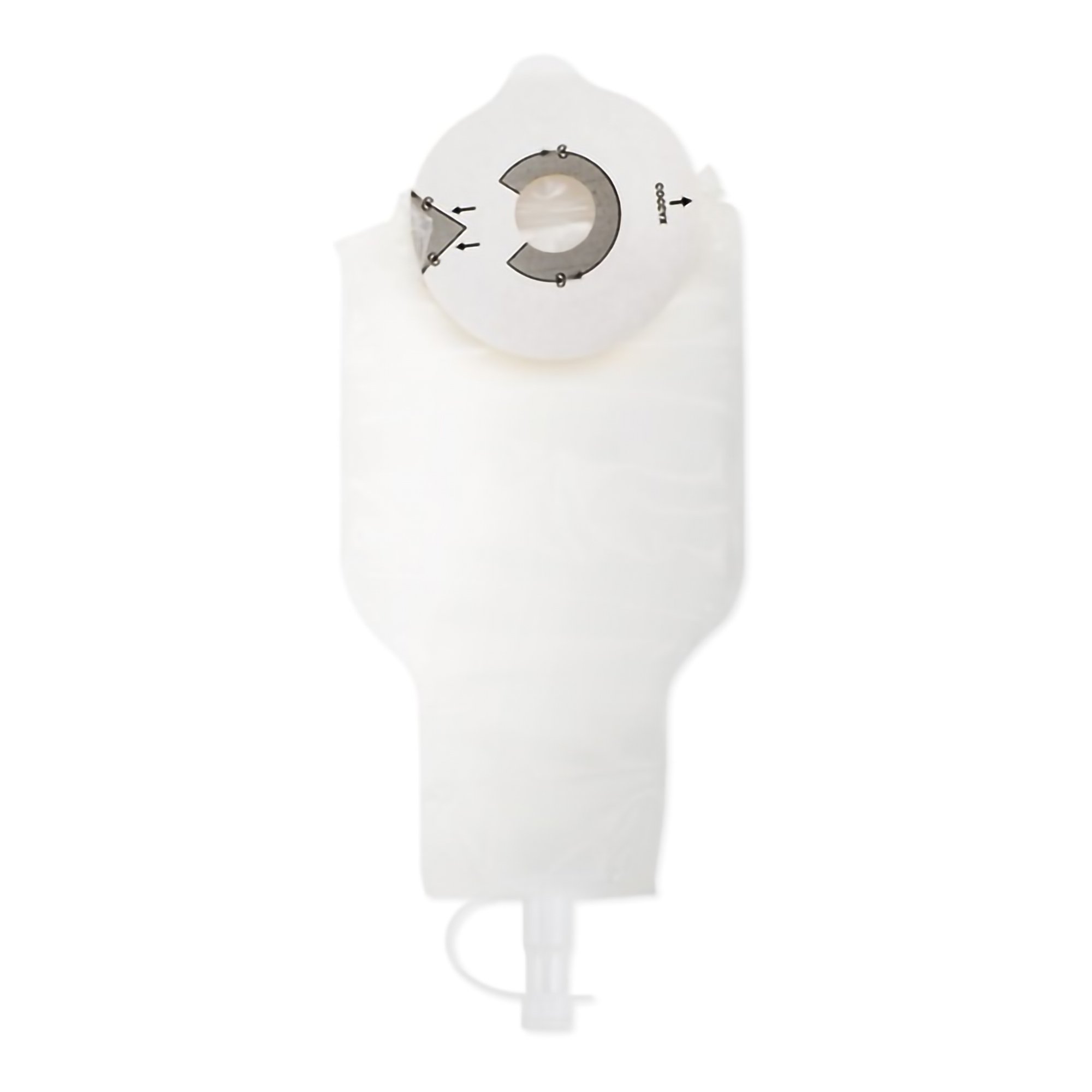 Hollister 9821 - Flextend™ One-Piece Opaque Rectal Collection Pouch with SoftFlex, 12-Inch Length - 1/Each, 10/Box