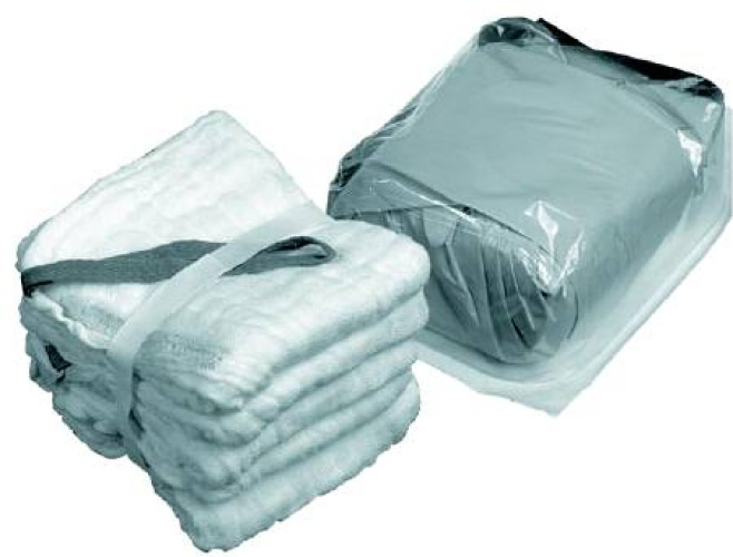Medical Action Industries - 411 Surgical Laparotomy Sponge X-Ray Detectable Cotton 12 X 12 Inch 5 Count Pouch Sterile