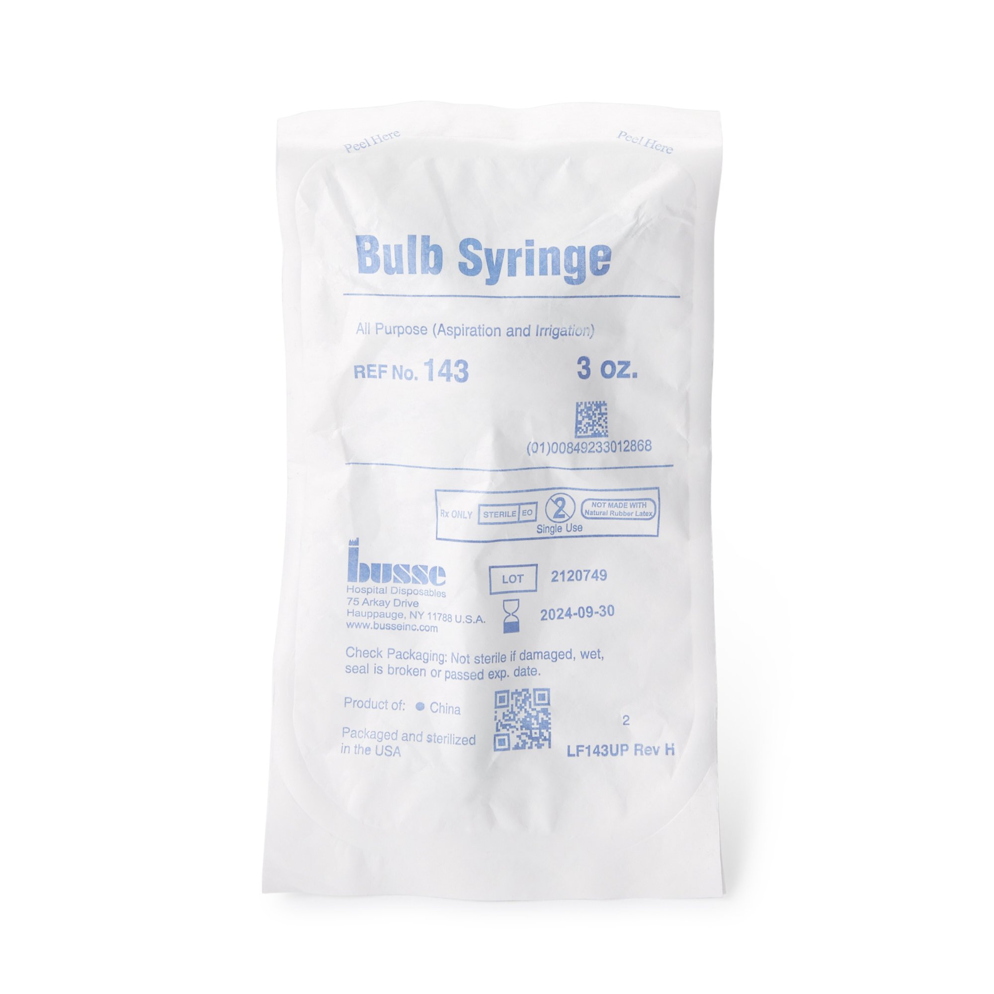 Busse Hospital Disposables - 143 Busse Hospital Disposables Ear / Ulcer Bulb Syringe
