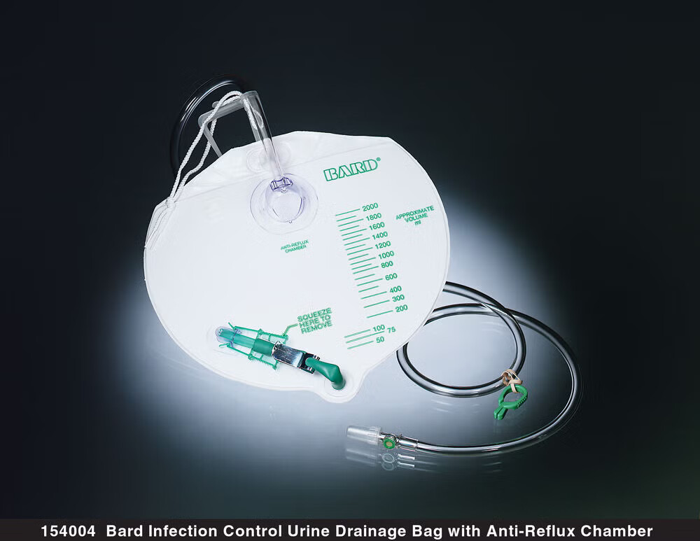 Bard - 154004 Urinary Drain Bag Bard® IC Anti-Reflux Valve Sterile 2,000 mL Vinyl