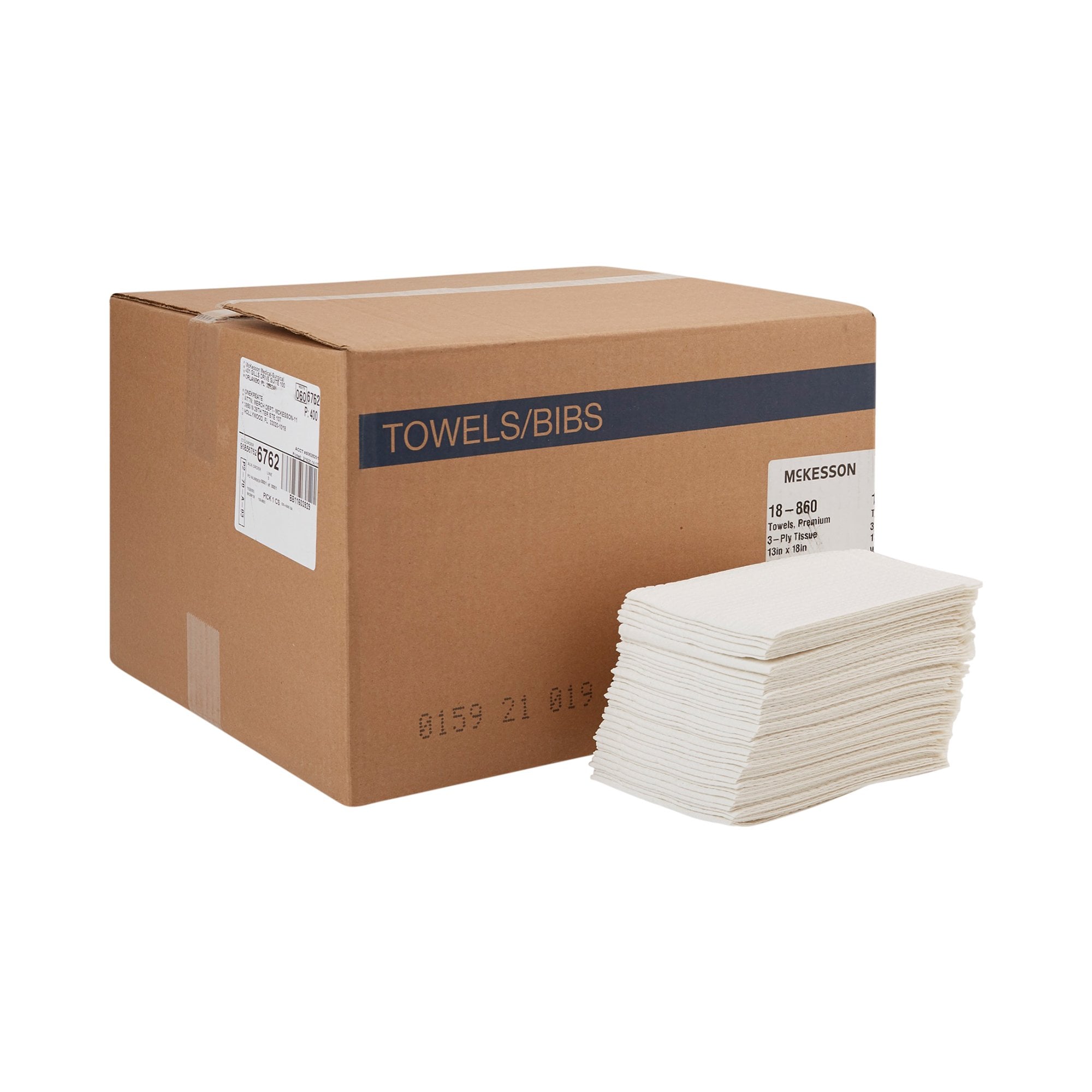 McKesson Brand - 18-860 McKesson Nonsterile White Procedure Towels