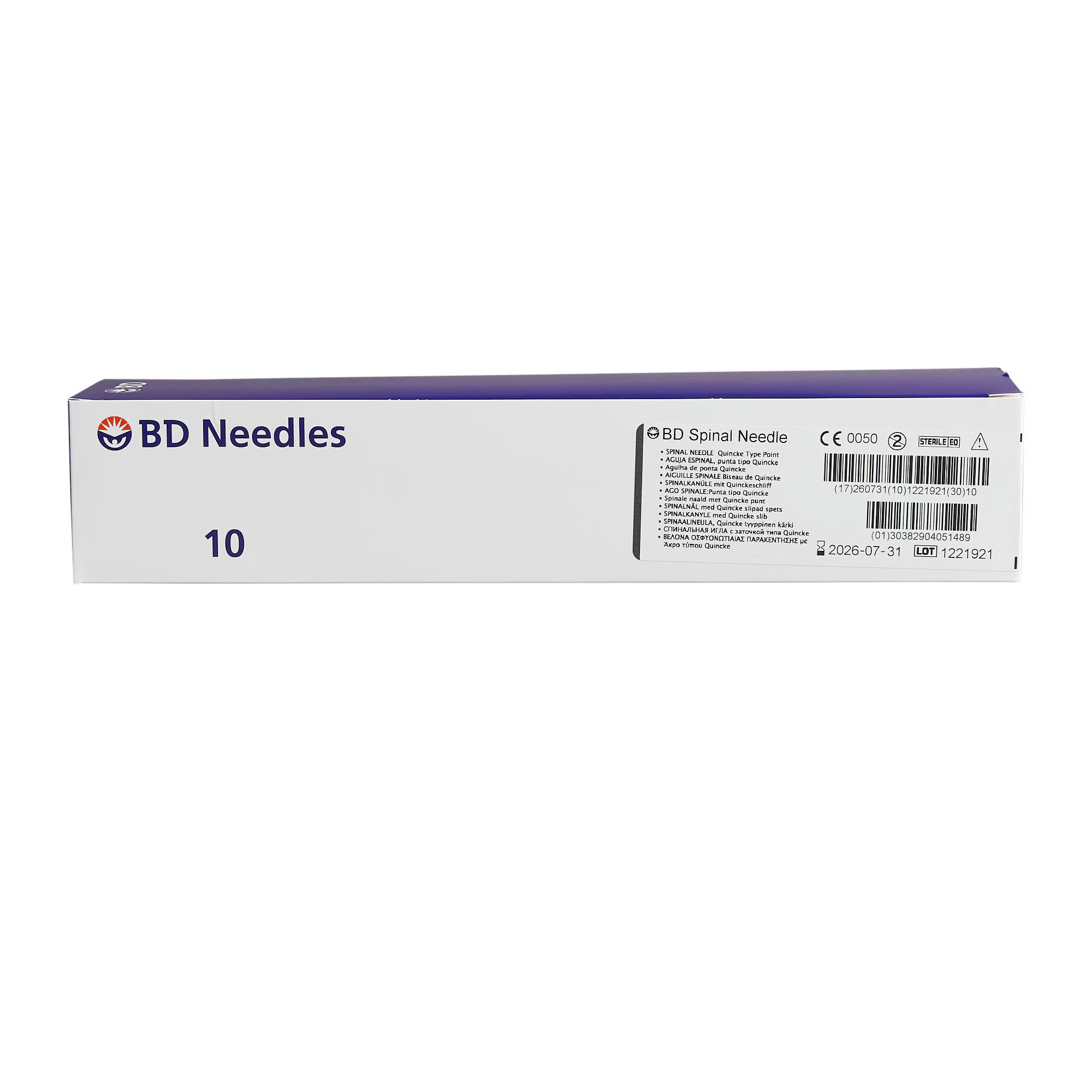 BD - 405148 Spinal Needle BD™ Quincke Style 22 Gauge 5 Inch Length Sterile