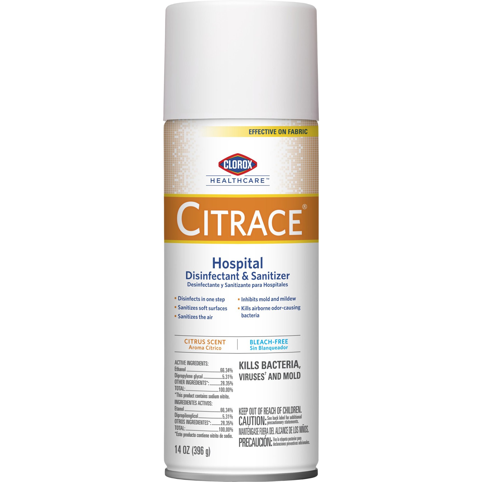 The Clorox Company 49100 - Clorox Healthcare® Citrace® Hospital Disinfectant & Sanitizer, Citrus Scent - 1/Each, 12/Case