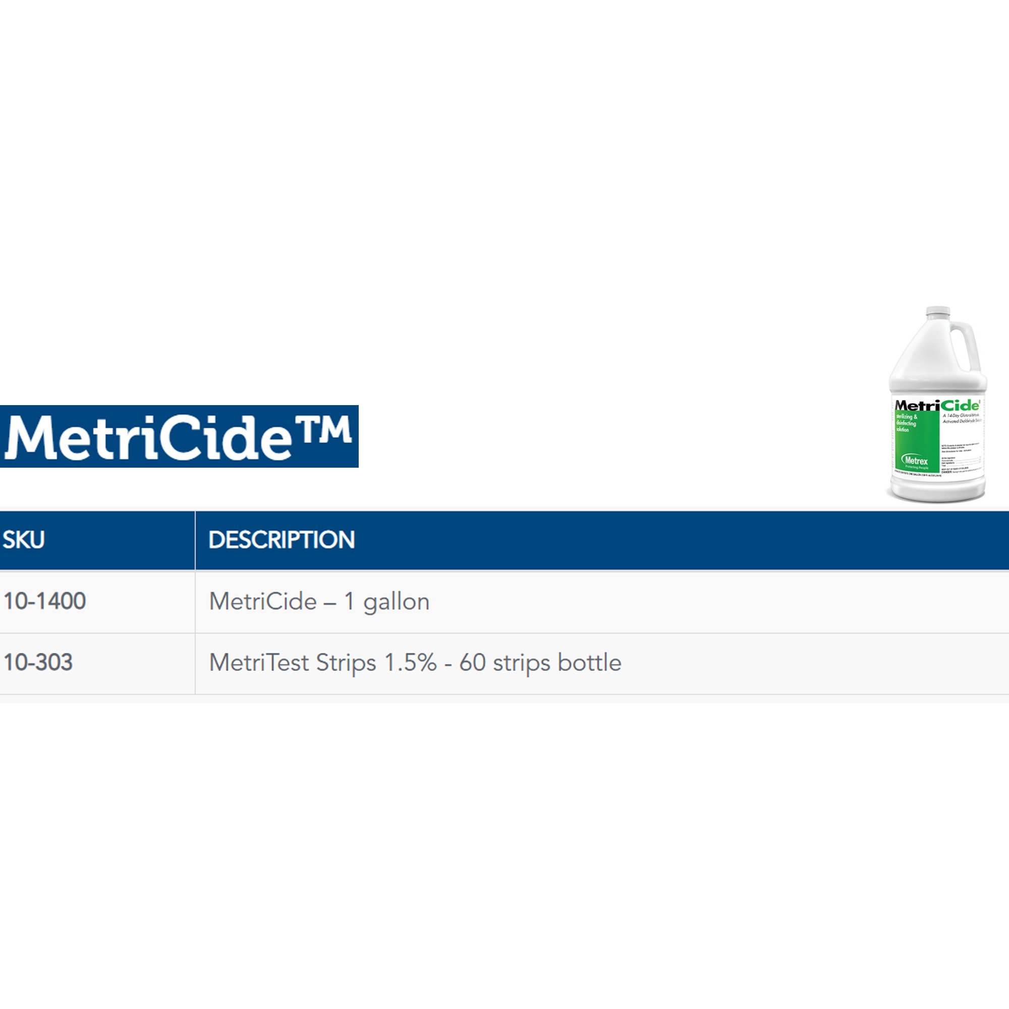 Metrex Research - 10-1400 MetriCide® Glutaraldehyde High Level Disinfectant
