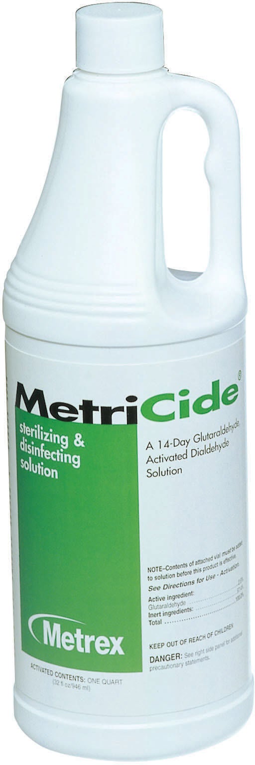 Metrex Research - 10-1405 Glutaraldehyde High-Level Disinfectant MetriCide™ Activation Required Liquid 32 oz. Bottle Reusable