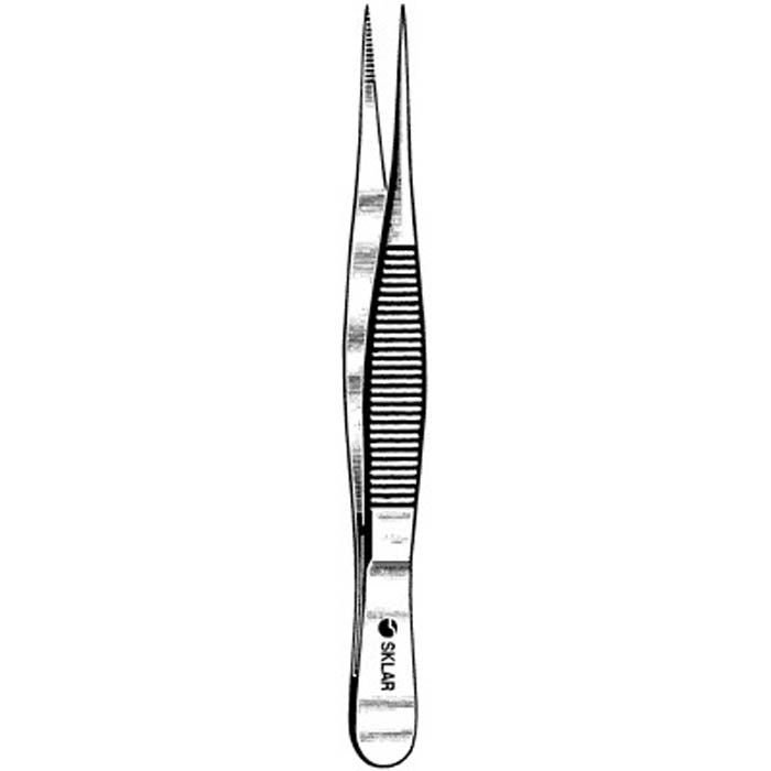 Sklar - 19-3045 Splinter Forceps Sklar® 4-1/2 Inch Length OR / Surgical Grade German Stainless Steel NonSterile NonLocking Thumb Handle Straight Fine