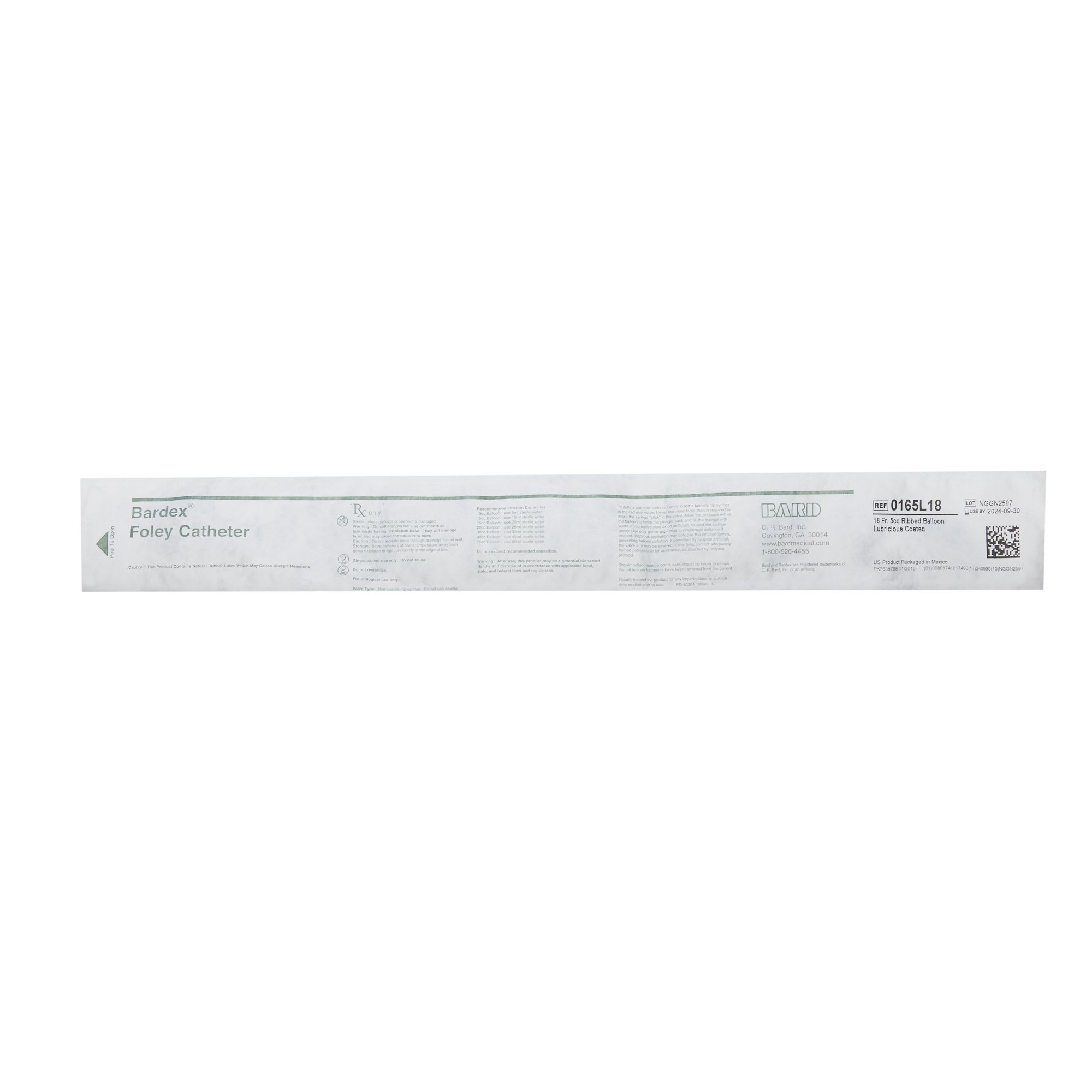 Bard - 0165L18 Bardex® Lubricath® Foley Catheter