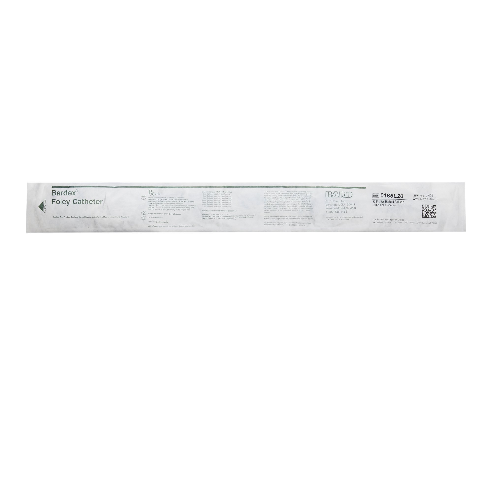 Bard - 0165L20 Bardex® Lubricath® Foley Catheter