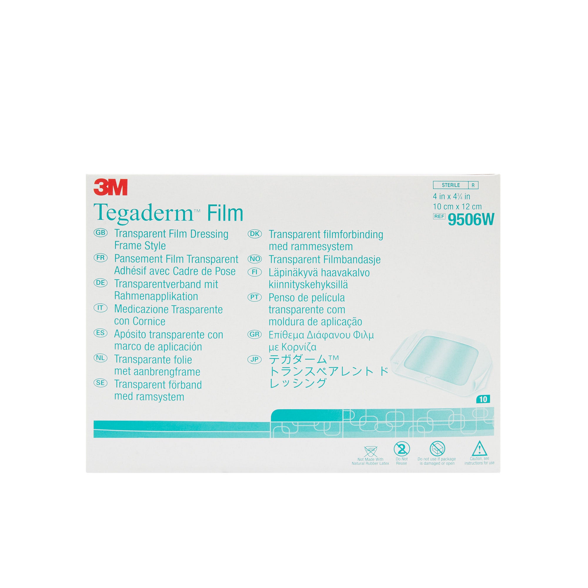 Solventum Corporation - 9506W Transparent Film Dressing 3M™ Tegaderm™ 4 X 4-3/4 Inch Frame Style Delivery Rectangle Sterile