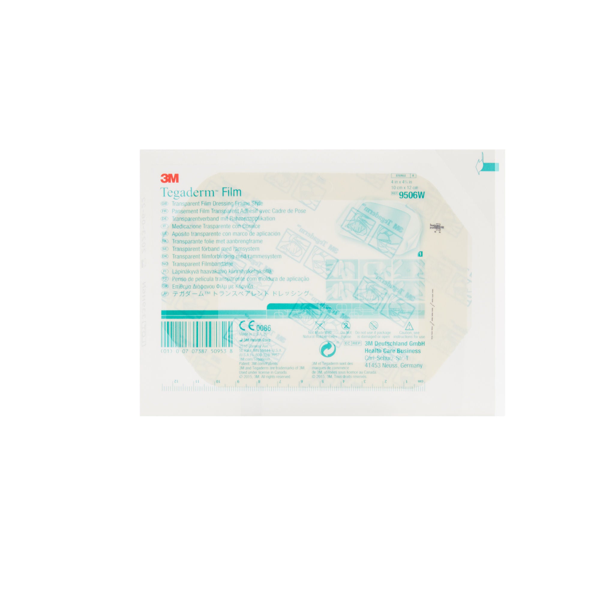 Solventum Corporation - 9506W Transparent Film Dressing 3M™ Tegaderm™ 4 X 4-3/4 Inch Frame Style Delivery Rectangle Sterile