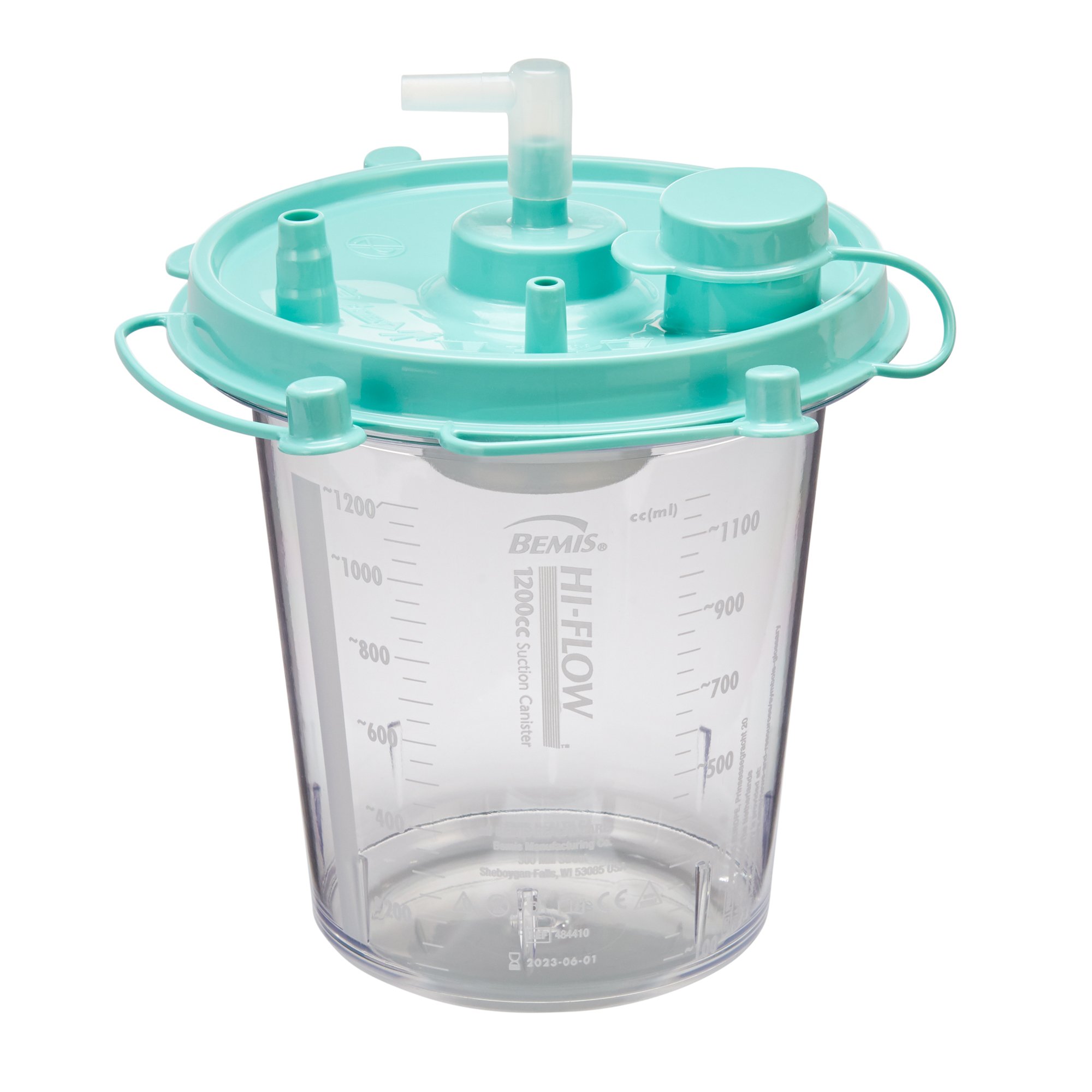 Bemis Healthcare 484410 - Hi-Flow™ Rigid Suction Canister for use with Bemis Quick-Drain™ Systems, 1200 mL - 1/Each, 48/Case