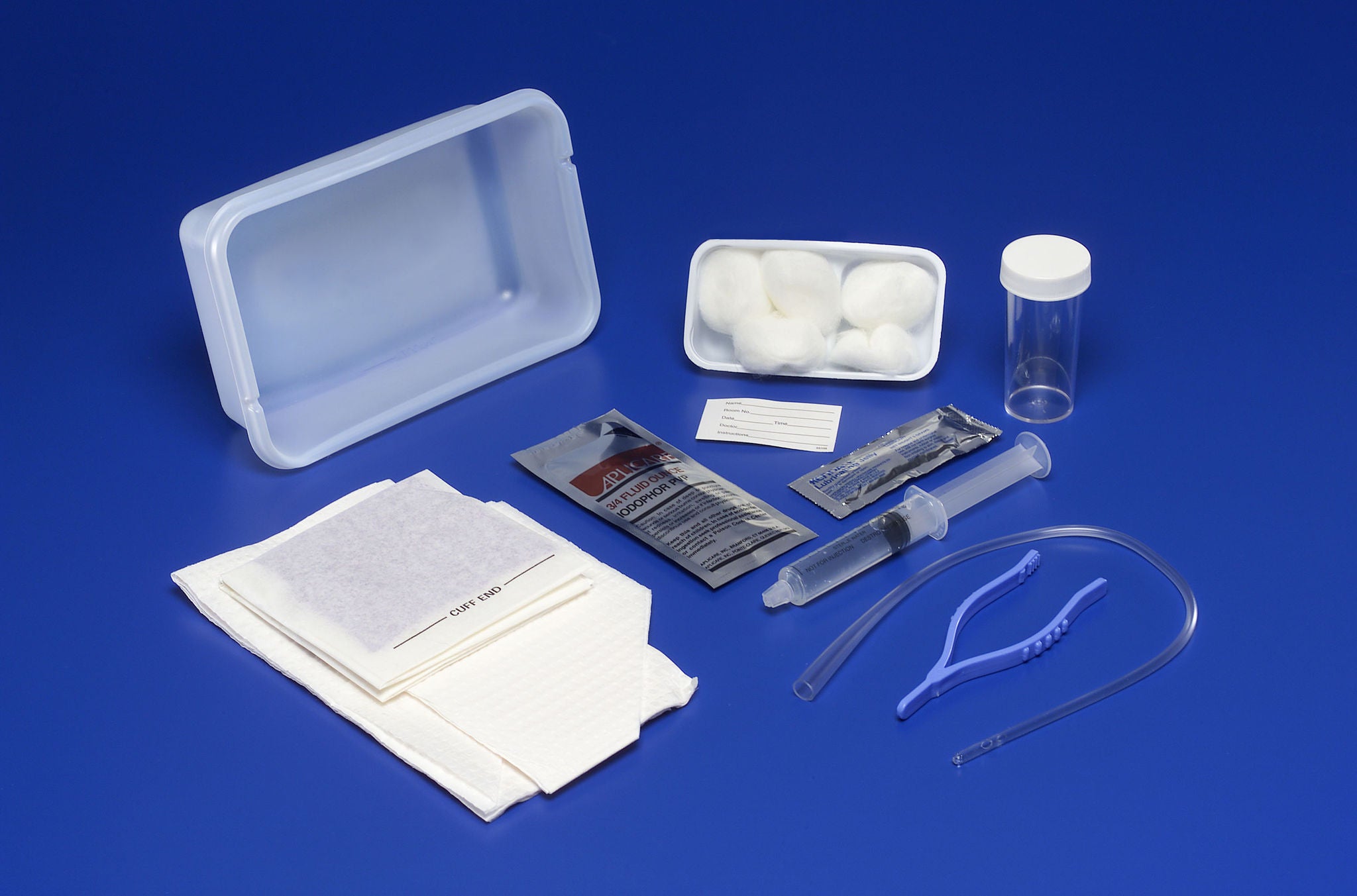Cardinal - 8887600057 Intermittent Catheter Tray Dover™ Open System / Urethral 14 Fr. Without Balloon Red Rubber