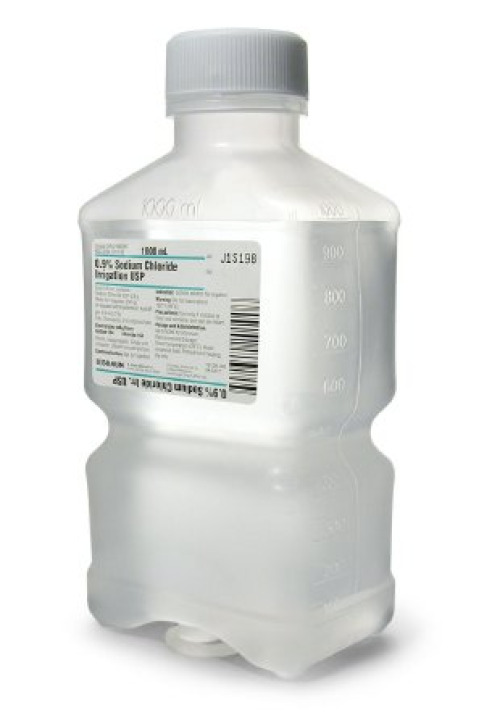 B. Braun R5200-01 - Irrigation Solution 0.9% Sodium Chloride, Preservative Free Not for Injection Bottle 1,000 mL - 16/Case