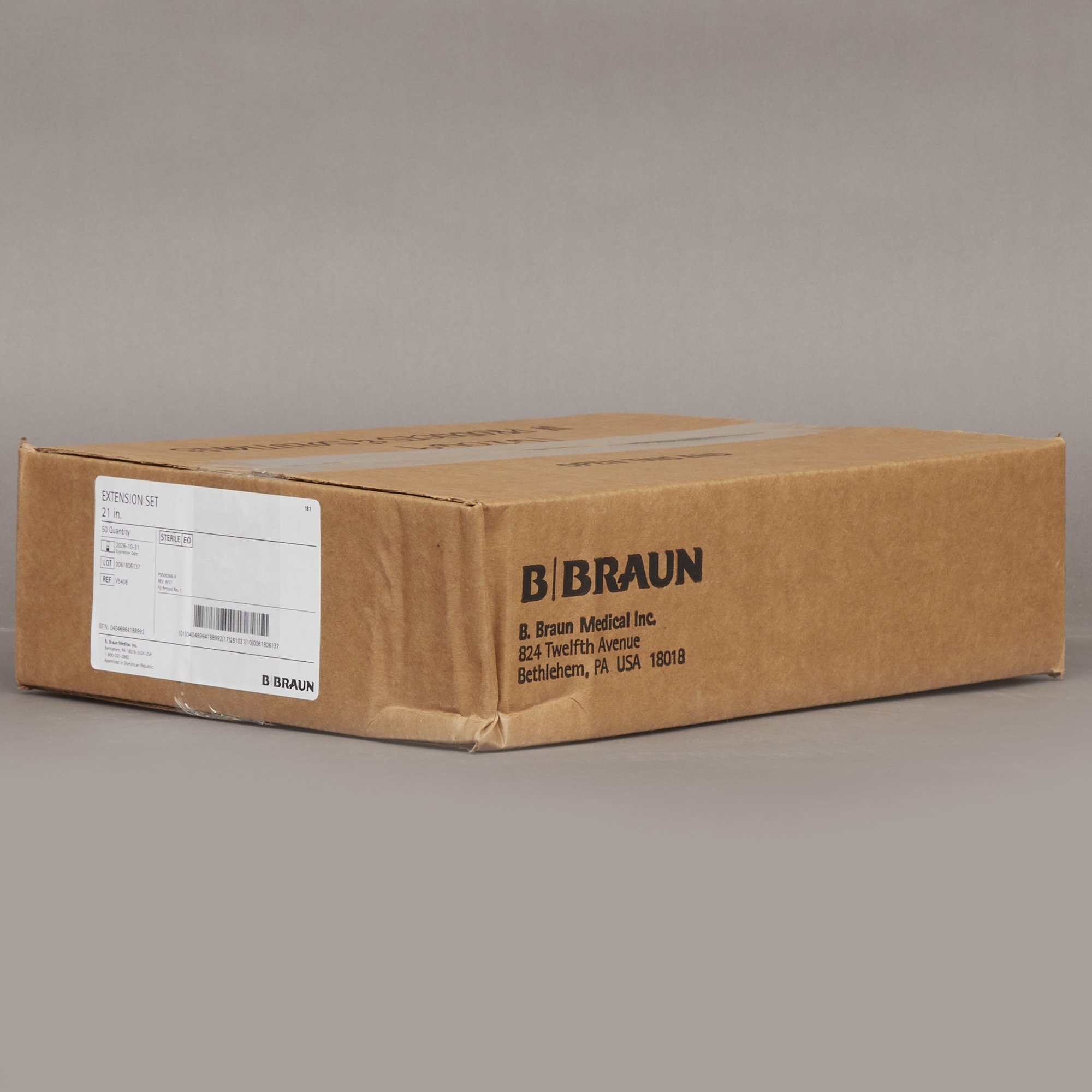 B. Braun V5406 - B. Braun Standard Bore Extension Set 3mL 21in V5406 - 50/Case